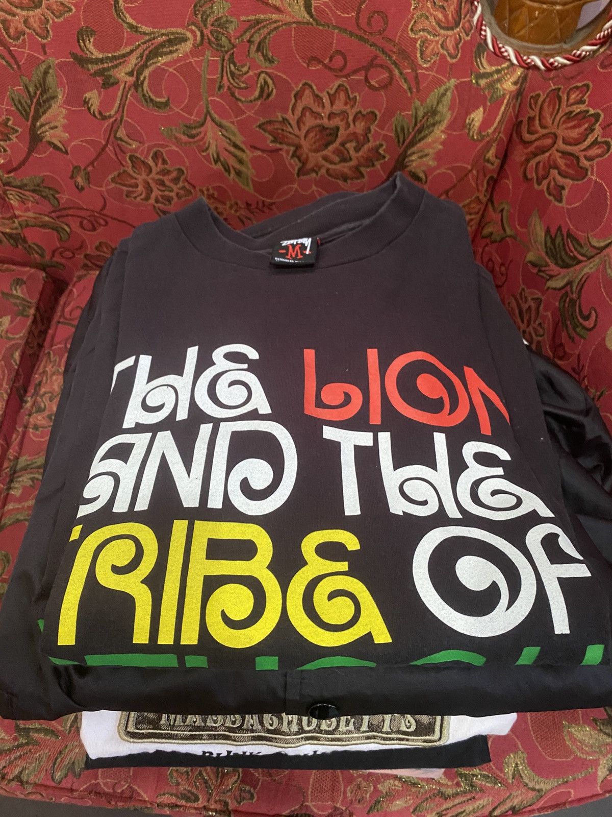 Stussy Vintage Stüssy The Lion and The Tribe Graphic Rasta Tee Size US M / EU 48-50 / 2 - 8 Thumbnail