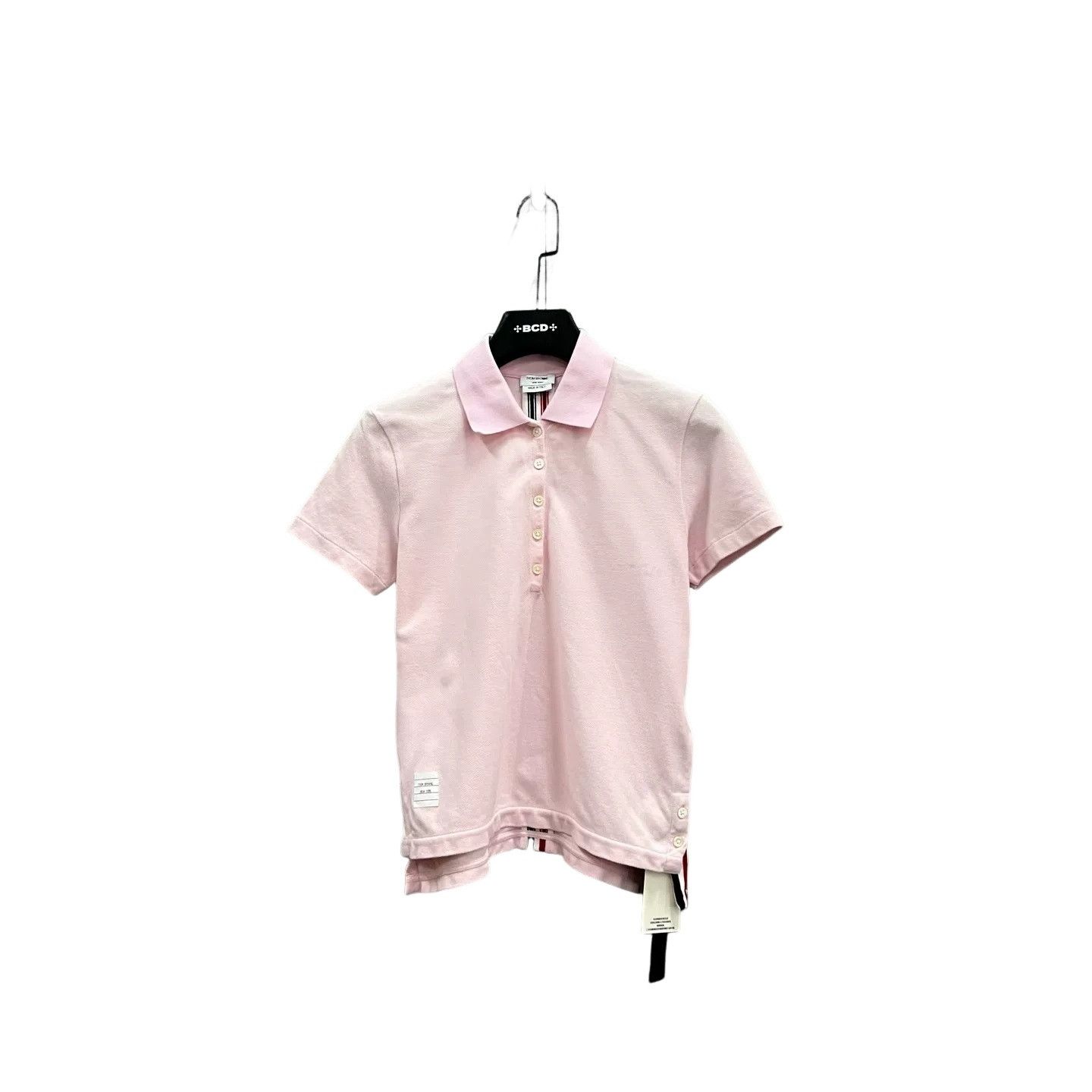 Thom Browne Thom Browne Tricolor Stripe Pink Polo Shirt IT 40 Size S / US 4 / IT 40 - 1 Thumbnail