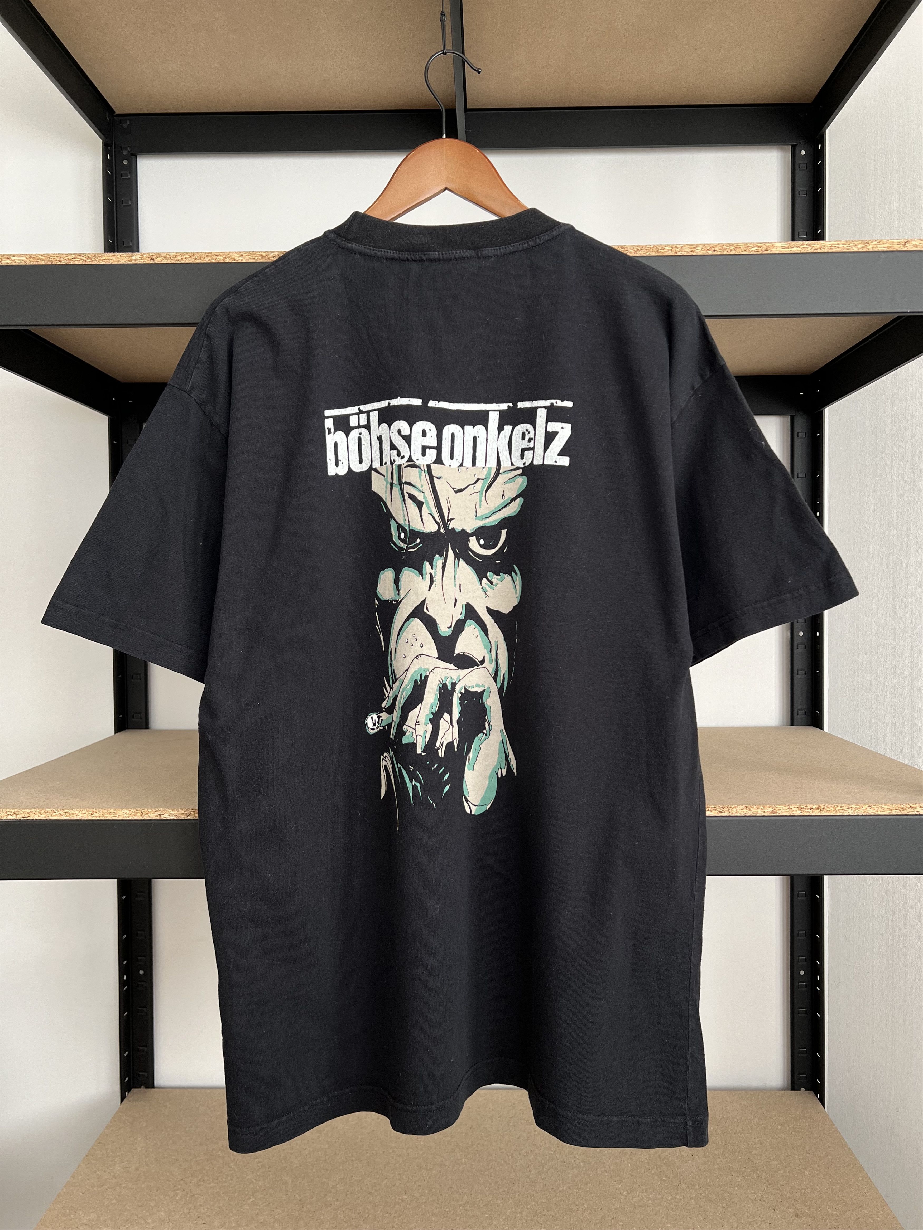 Band Tees Vintage 90s Bohse Onkelz Black T-shirt Size US XL / EU 56 / 4 - 2 Thumbnail