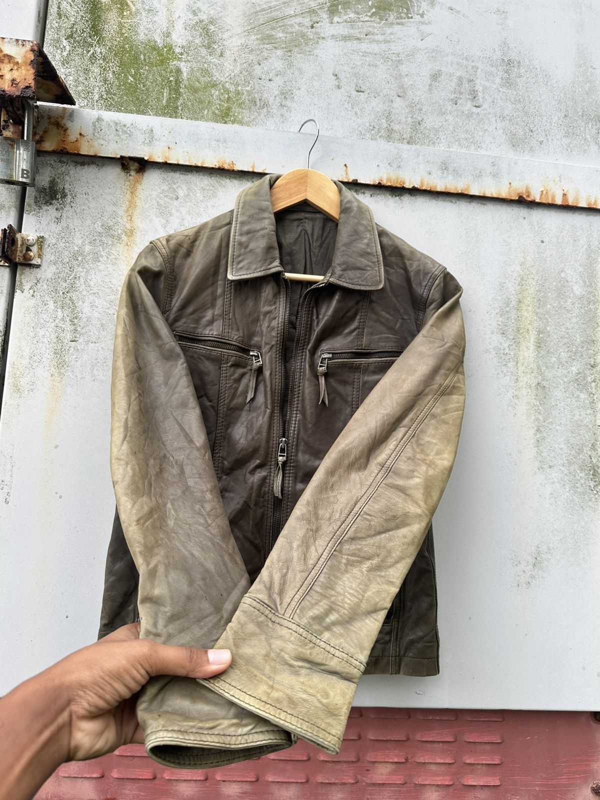 Vintage 👹Vintage Hemispheres Paris Leather Jacket Size US S / EU 44-46 / 1 - 6 Thumbnail