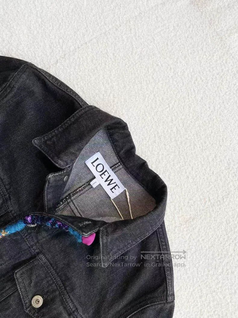 Loewe Loewe Cotton leather logo denim jacket Size XS / US 0-2 / IT 36-38 - 4 Thumbnail
