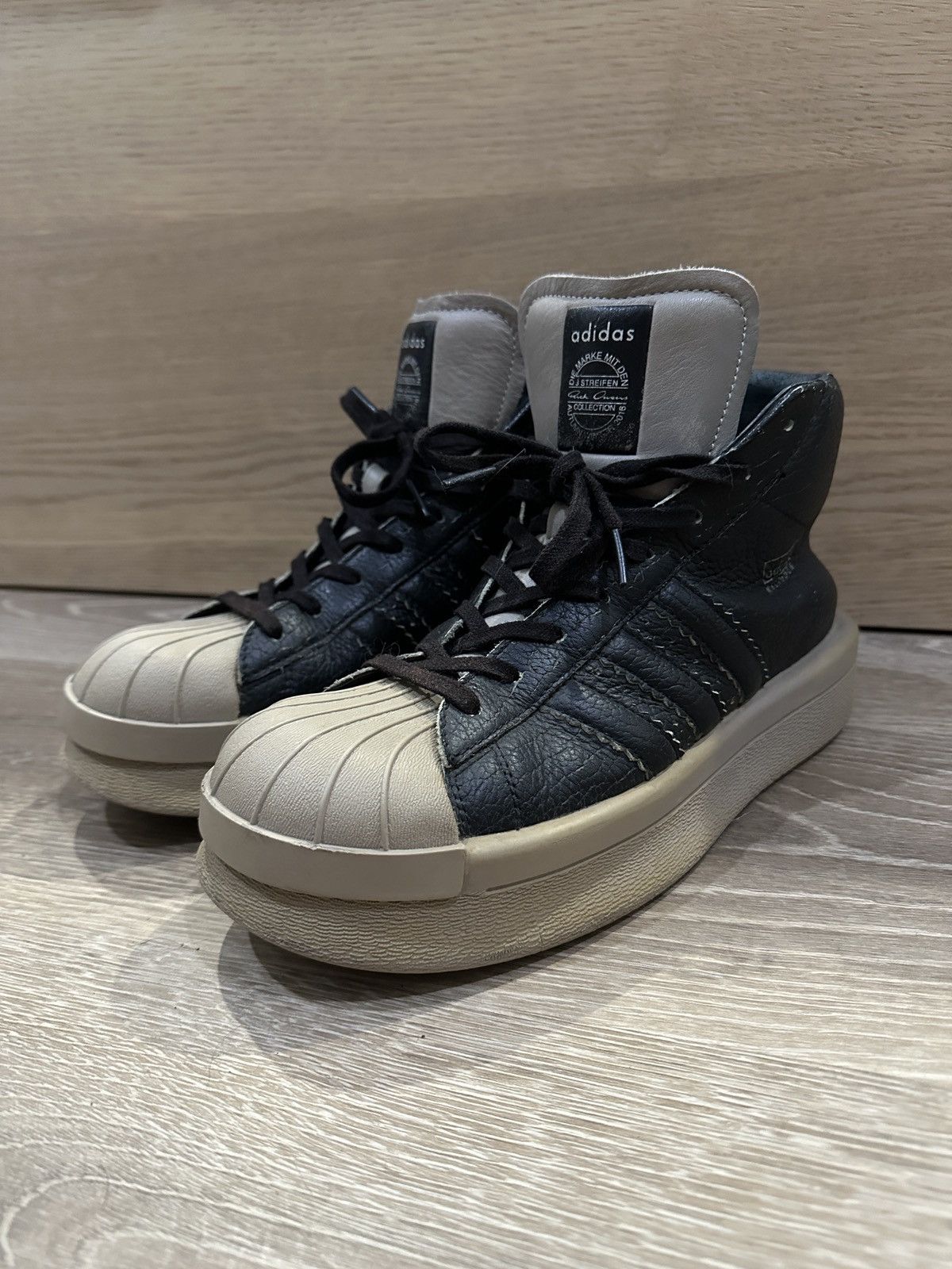 adidas gazelle silver green womens Rick Owens x Adidas Mastodon Pro Model II Platform Sneakers – DRIEW main image 0
