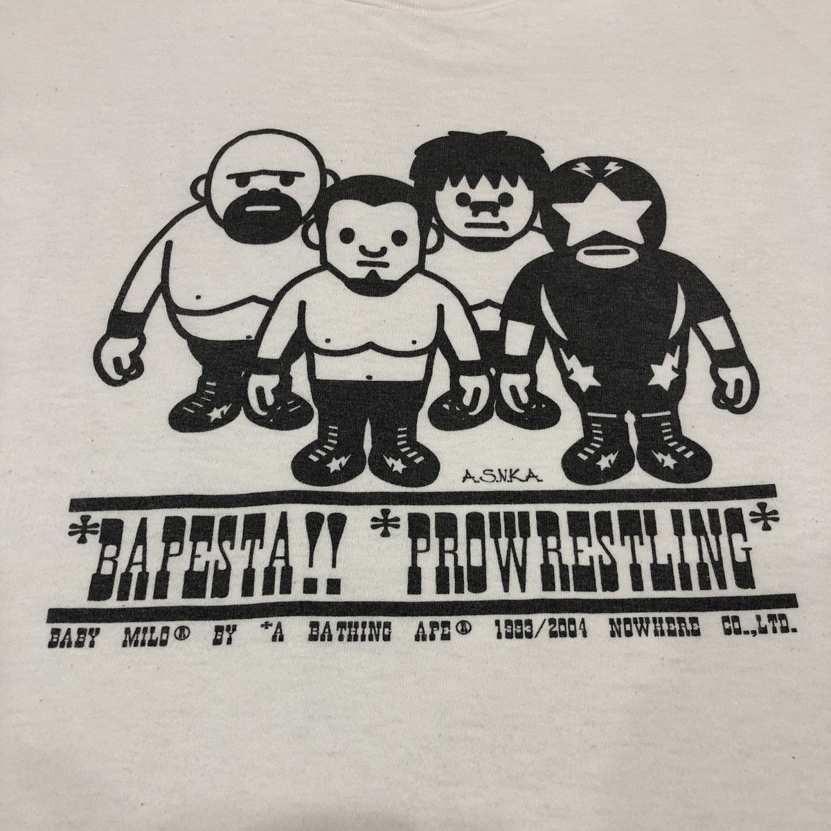 Bape Bapesta Prowrestling Tee ASNKA Size US L / EU 52-54 / 3 - 2 Thumbnail