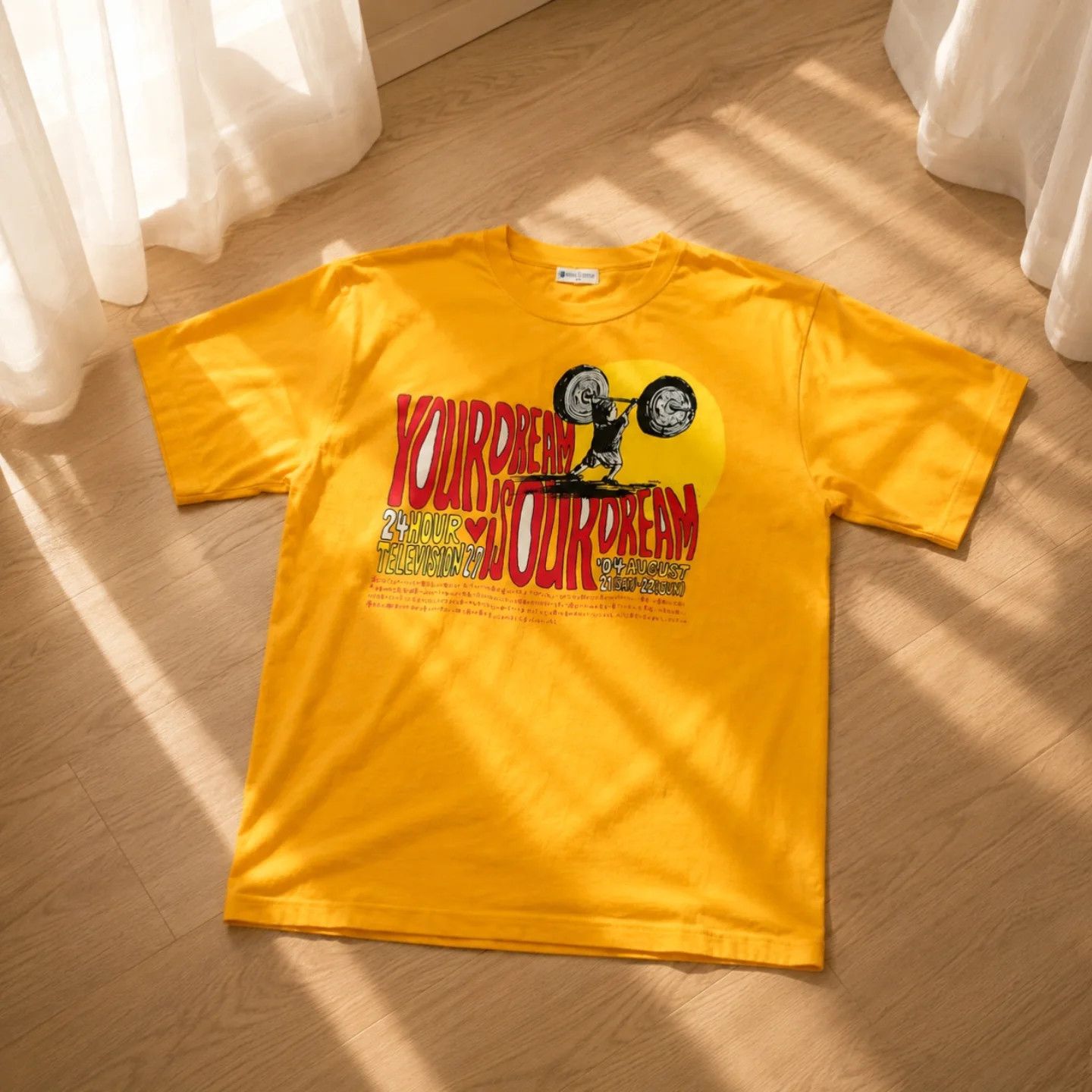 Japanese Brand 24 Hour Television Japan X NTV Charin Tee Shirt ( LL ) Size US L / EU 52-54 / 3 - 1 Thumbnail