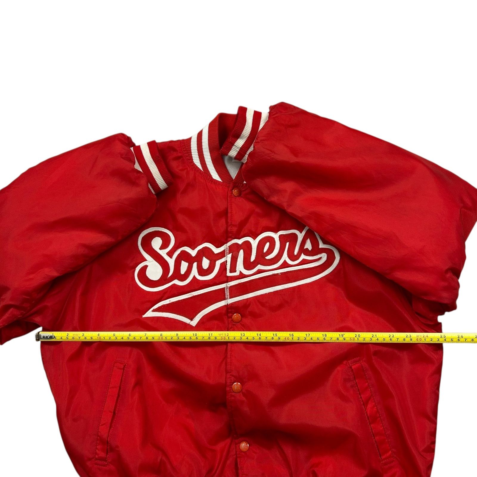 NCAA VTG 90S NCAA OKLAHOMA SOONERS BIRDIE SATIN BOMBER JACKET Size US L / EU 52-54 / 3 - 12 Thumbnail