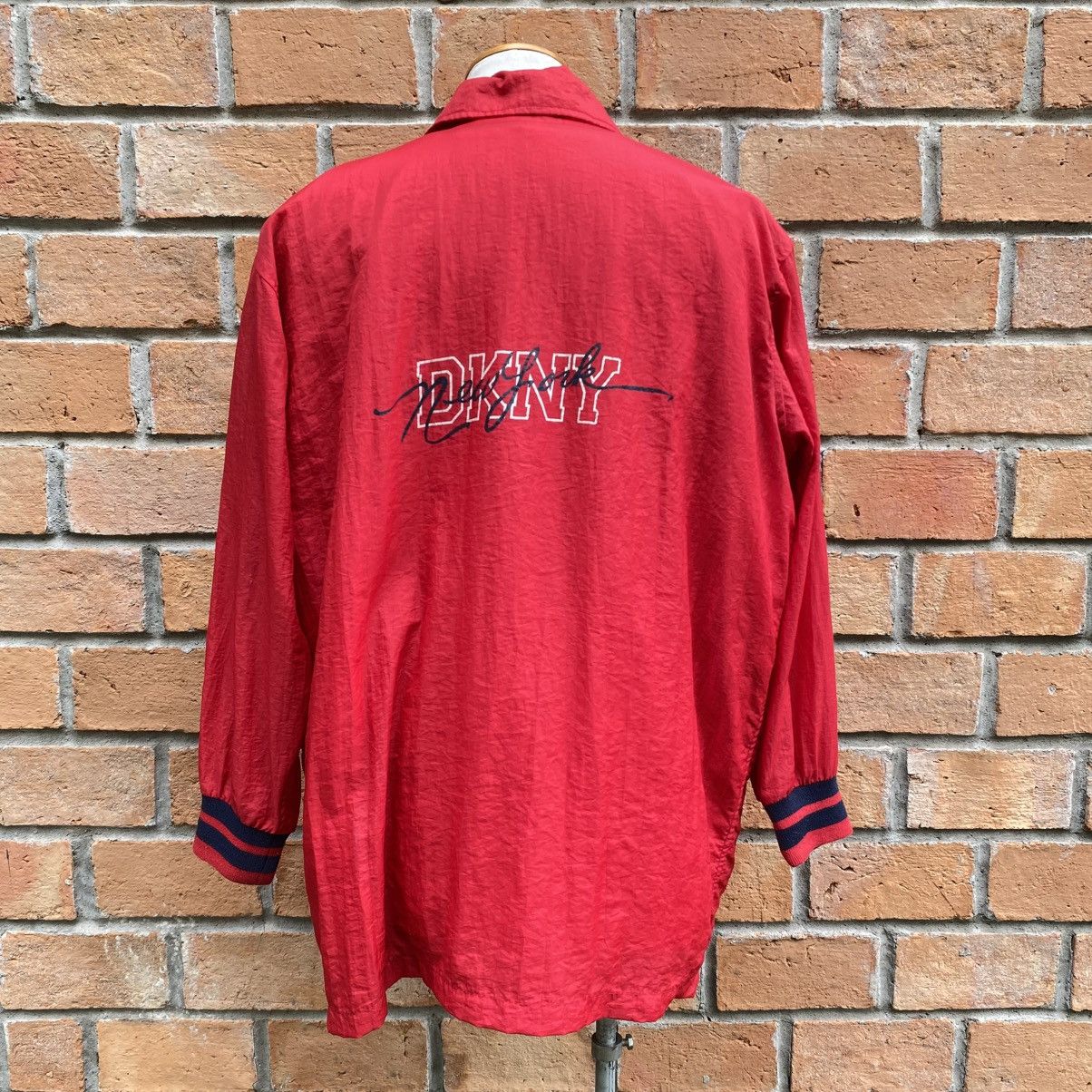 DKNY DKNY Red Button-Up Coach Jacket with Crest Size US S / EU 44-46 / 1 - 22 Thumbnail
