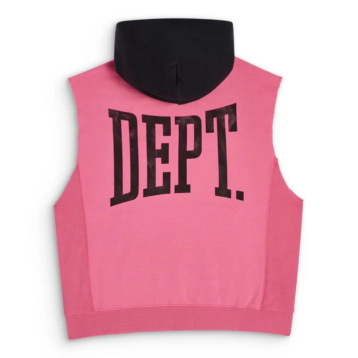 Gallery Dept. o1mle0825 Gym Cut Off Hoodie in Flo Pink/Black Size US M / EU 48-50 / 2 - 2 Thumbnail