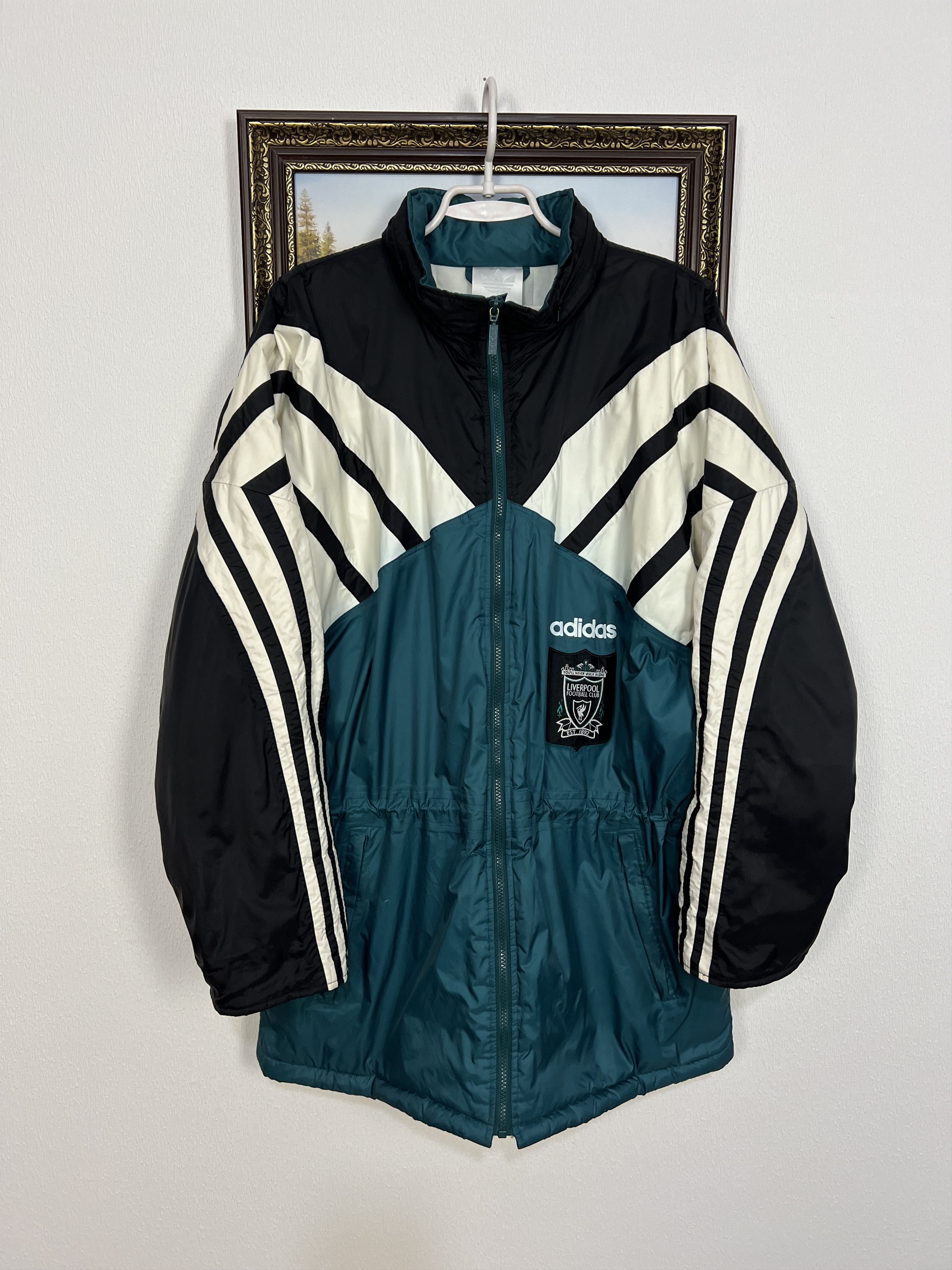 Adidas Vintage Liverpool Football Padded Jacket Soccer Track Top Size US L / EU 52-54 / 3 - 1 Thumbnail