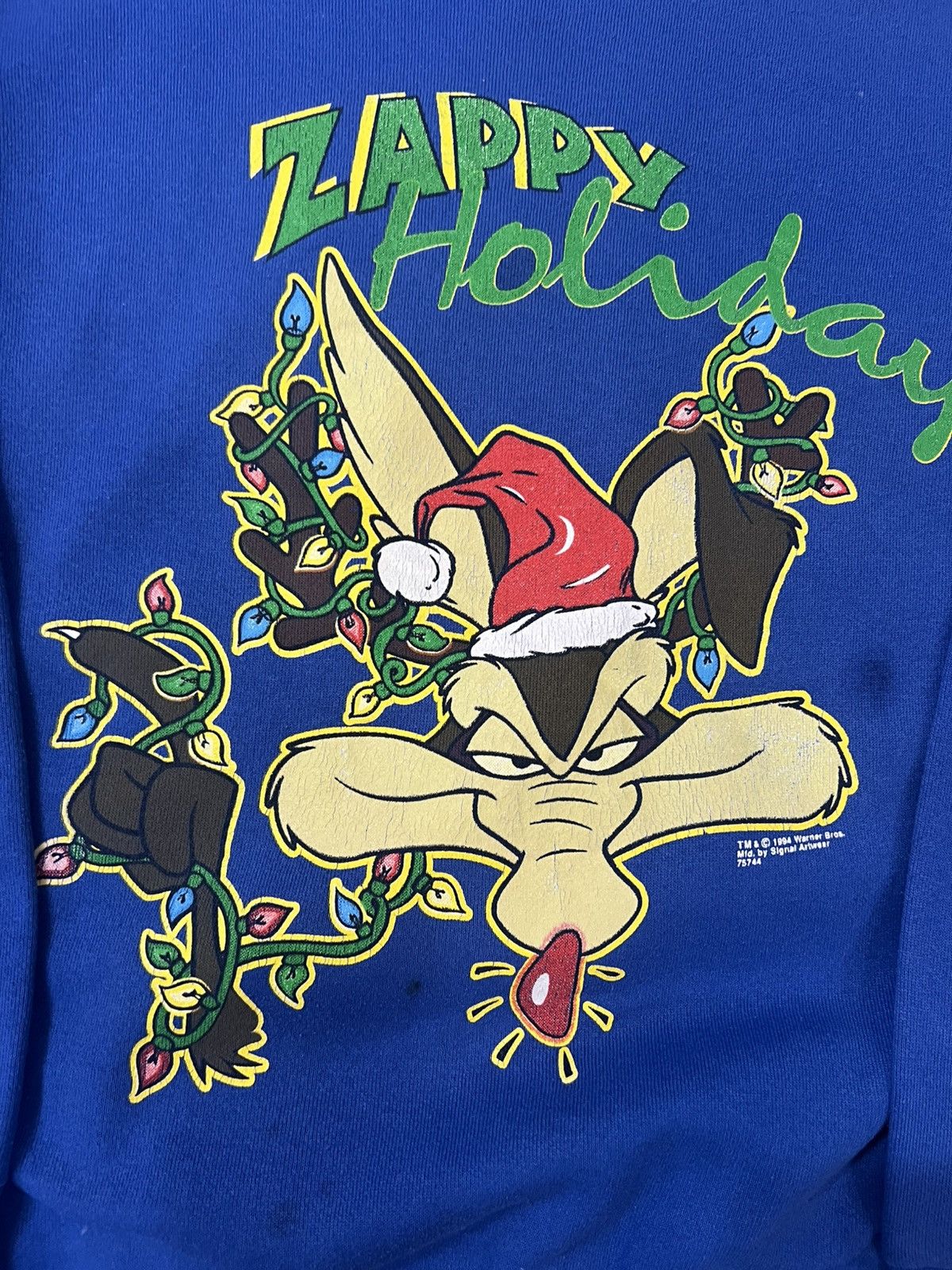 Warner Bros Vintage 90’s Tultex Warnes Bros By Signal Artwear Sweatshirt Size US L / EU 52-54 / 3 - 3 Thumbnail