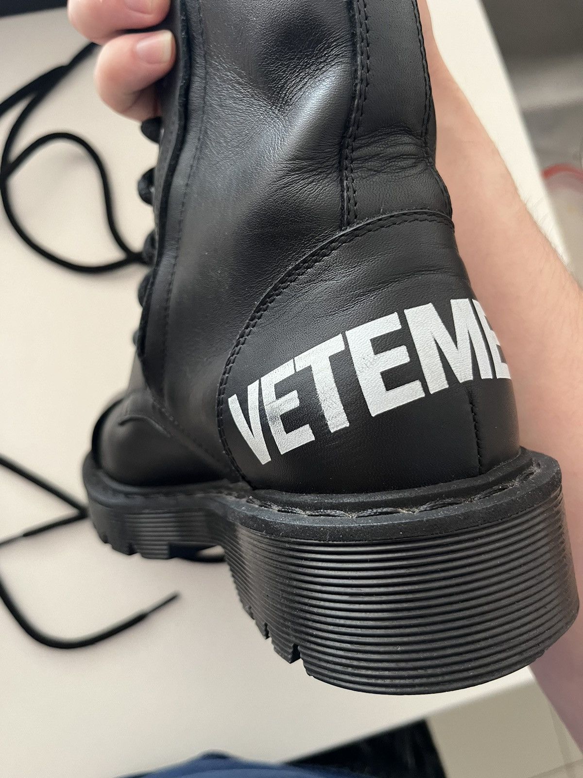 Vetements Vetements Spellout Leather Military Combat Boots Size US 6 / IT 36 - 5 Thumbnail