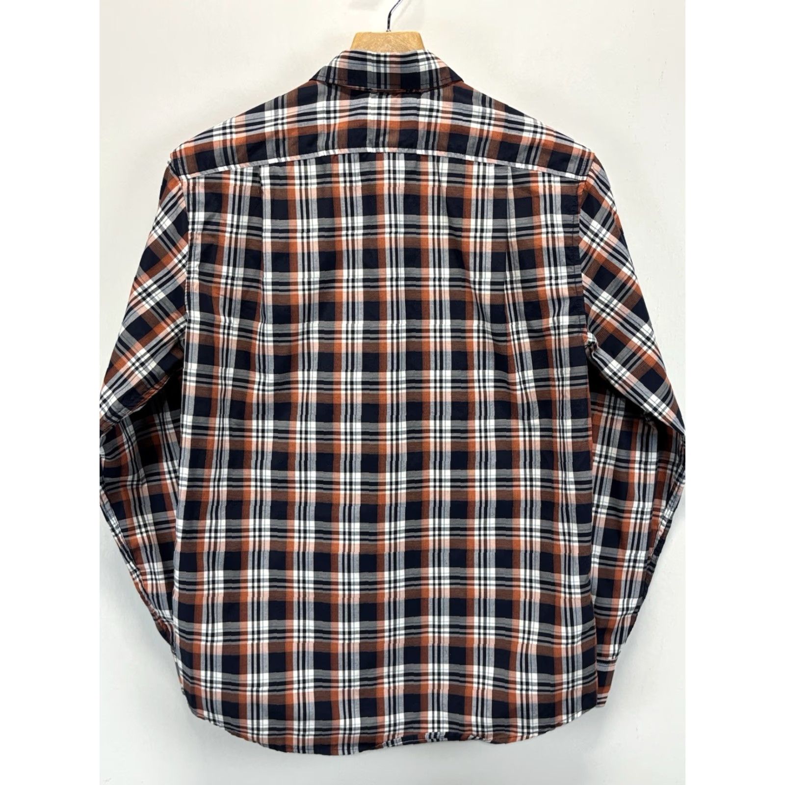 Eddie Bauer VINTAGE Eddie Bauer Travex Long Sleeve Button Shirt Men's S Small Hiking Navy Orange Plaid Button-Up Size US S / EU 44-46 / 1 - 3 Thumbnail