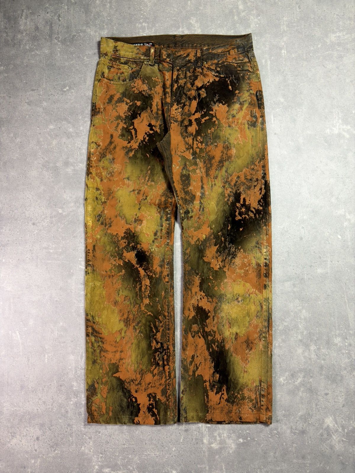 Jean Paul Gaultier 90s Jean Paul Gaultier Moss Camo Trompe L’oeil Pants 32 Size US 32 / EU 48 - 1 Thumbnail