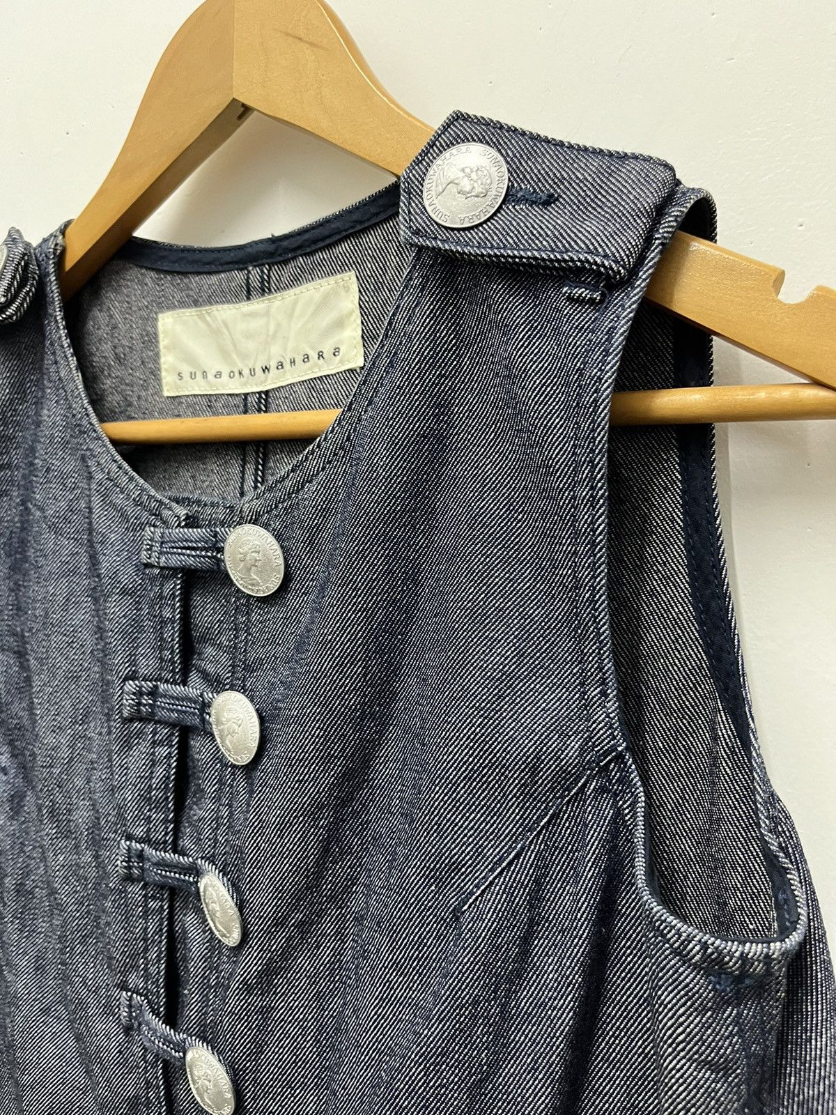 Issey Miyake Sunao Kuwahara Sleeveless Denim Dress Size M / US 6-8 / IT 42-44 - 7 Thumbnail