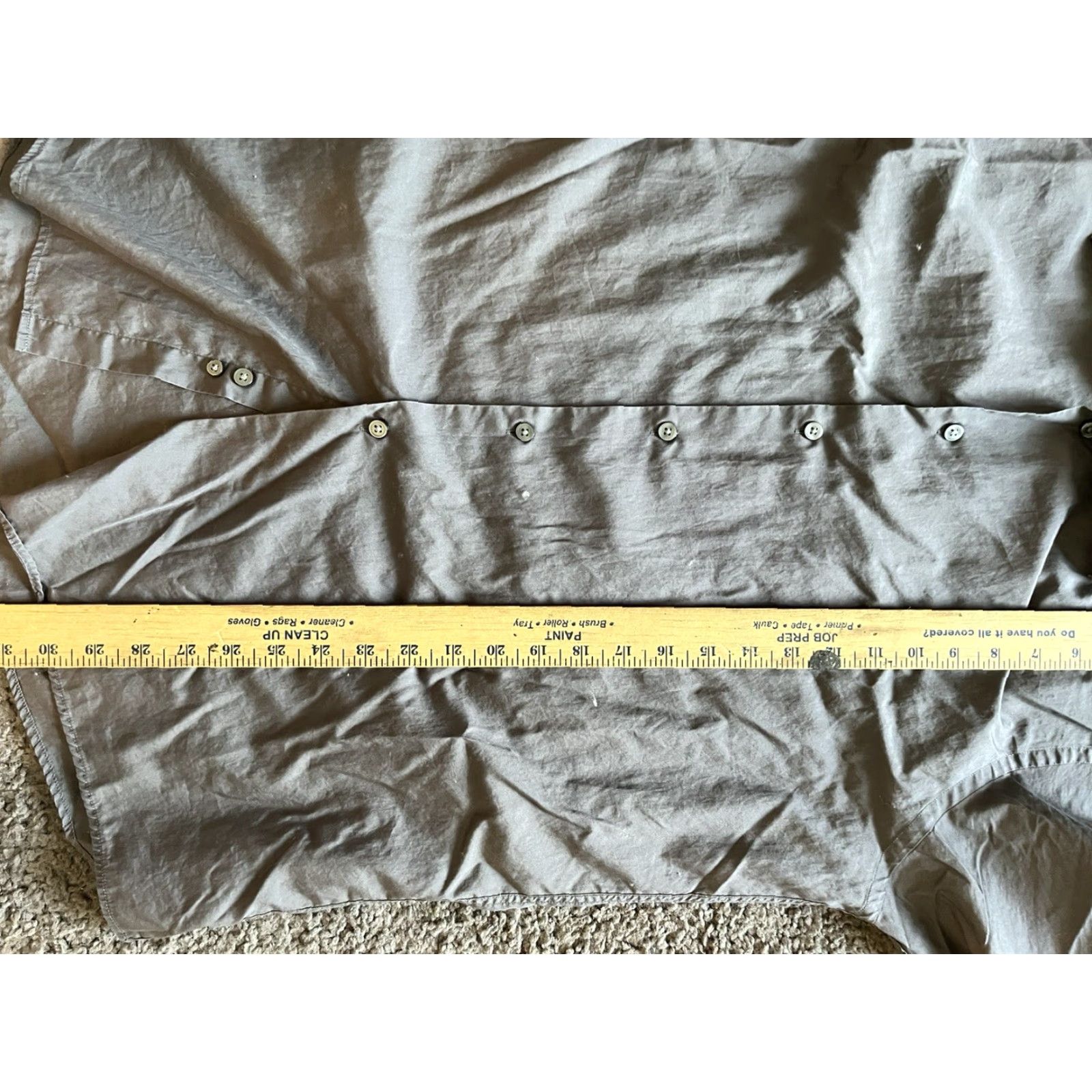 Calvin Klein CALVIN KLEIN Non-Iron Dress Shirt Large 17 Gray Regular Fit Button Collared Long Sleeve Mens Size US XL / EU 56 / 4 - 5 Thumbnail