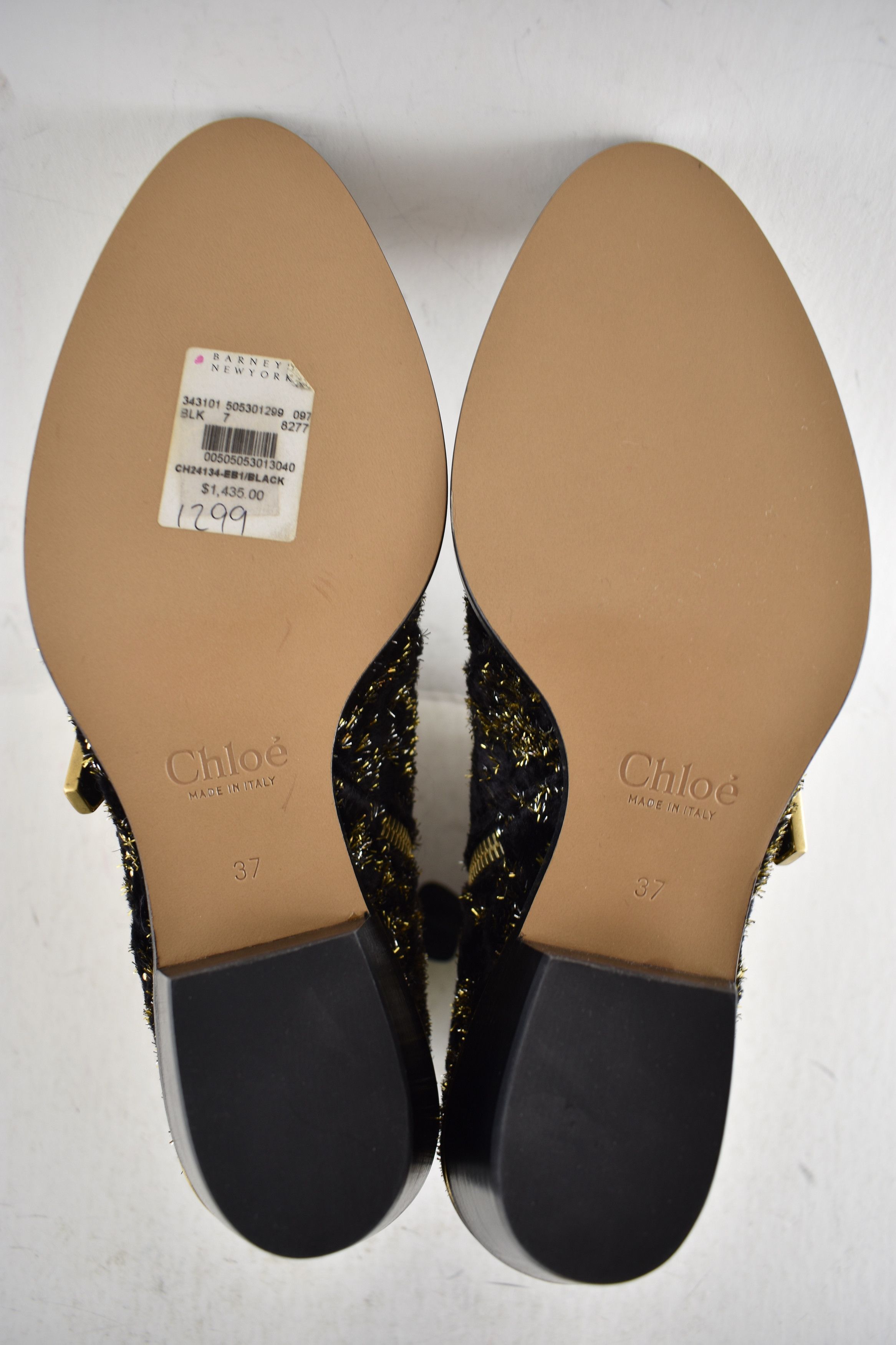 Chloe Chloe Suzanna Gold Velvet Studded Short Ankle Heel Bootie 37 Size US 7 / IT 37 - 14 Thumbnail