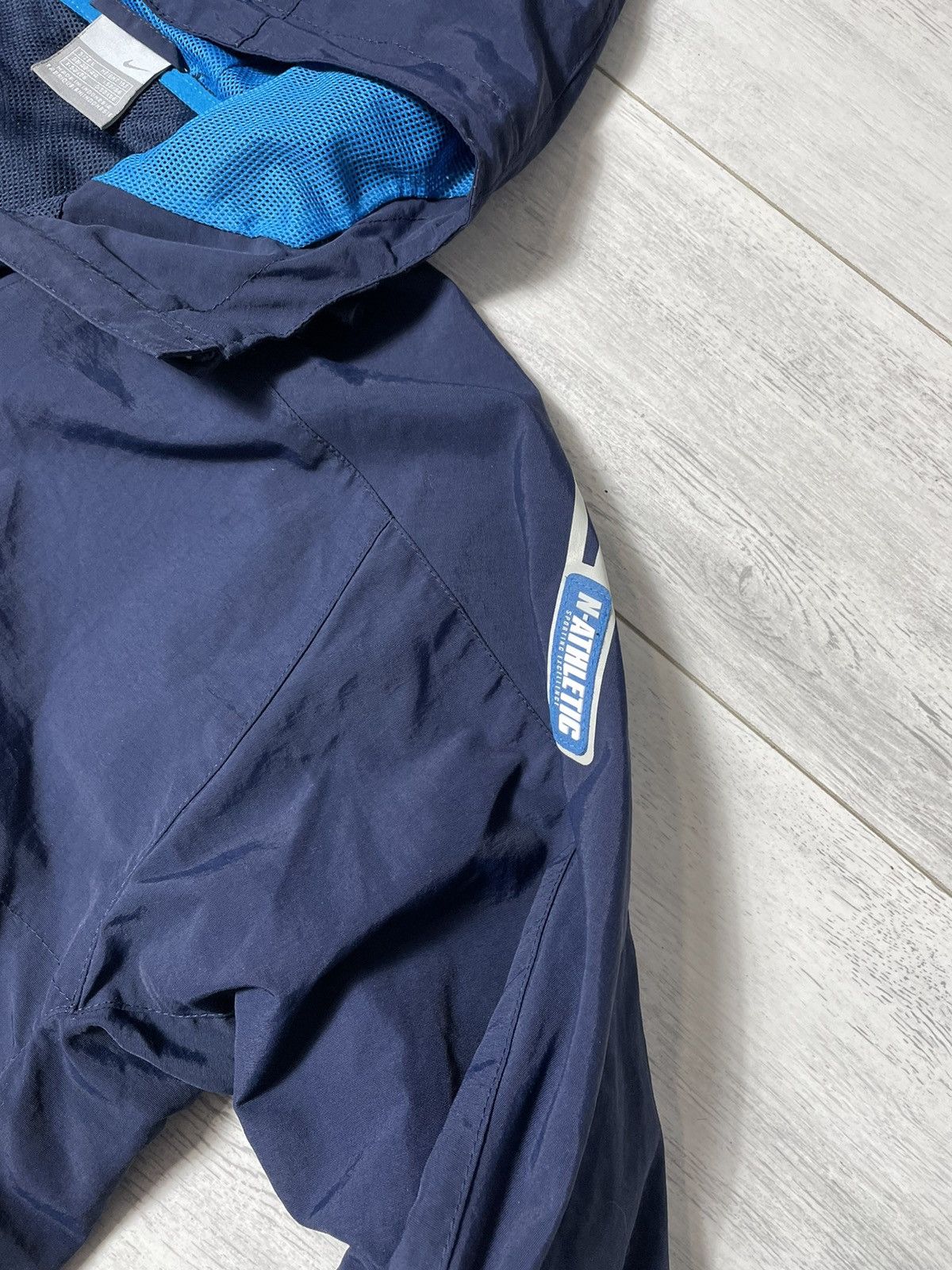 Nike × Vintage 💥Vintage Y2K Nike Nylon Anorak Hooded Jacket Swoosh Logo Size US L / EU 52-54 / 3 - 4 Thumbnail