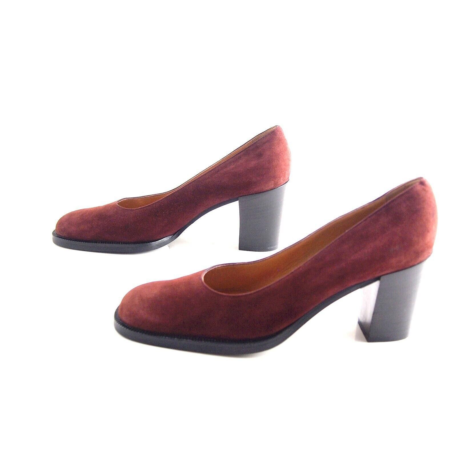Sergio Rossi Sergio Rossi Mid Heel Pumps Red Brick Suede US 9 EU 39 Size US 9 / IT 39 - 2 Thumbnail