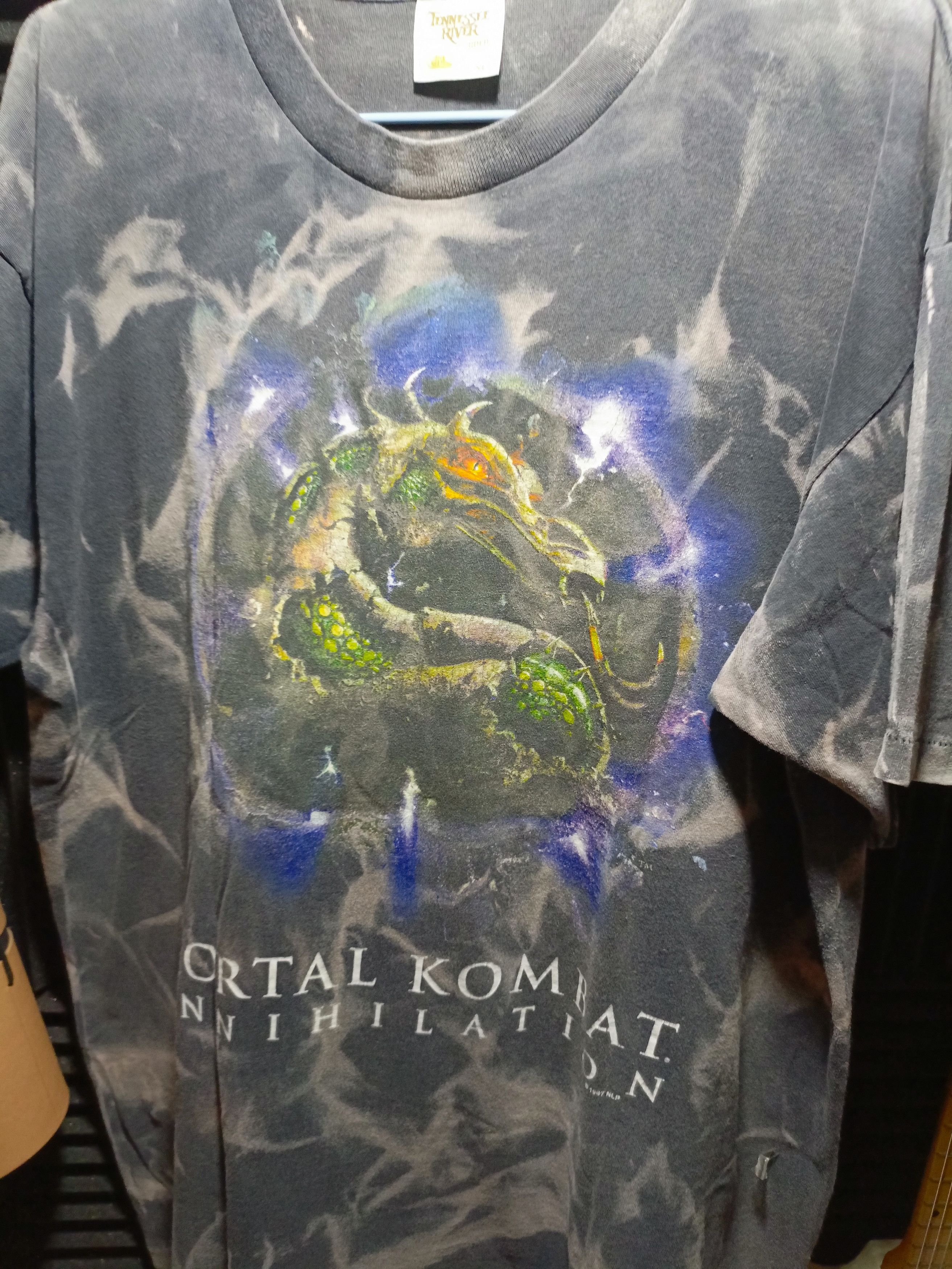 Vintage VINTAGE Mortal Kombat Annihilation Dye T-shirt Size US XL / EU 56 / 4 - 9 Thumbnail