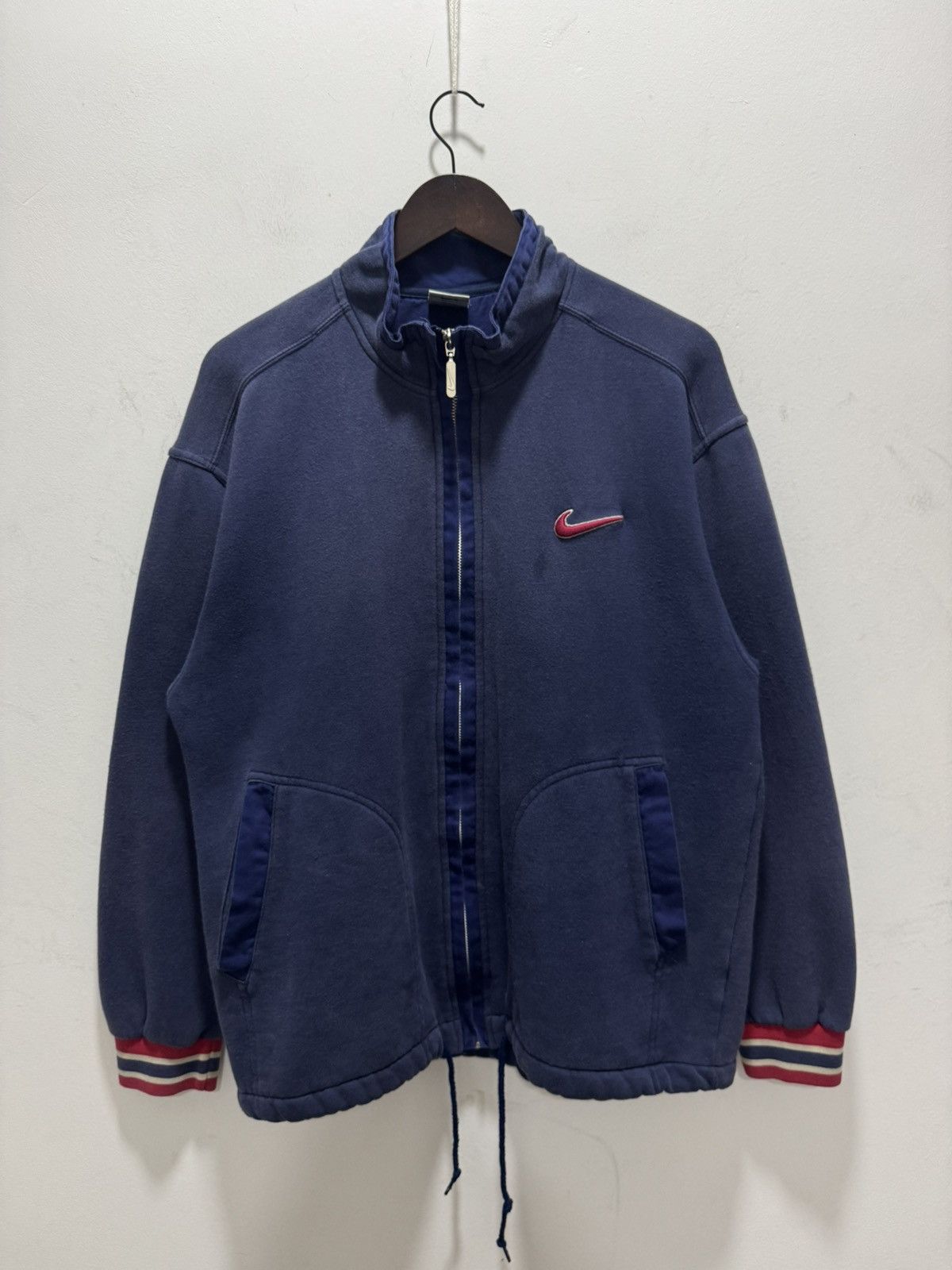 Nike VINTAGE 90s NIKE SWOOSH BIG LOGO EMBROIDERY ZIPPER UP JACKET Size US M / EU 48-50 / 2 - 8 Thumbnail