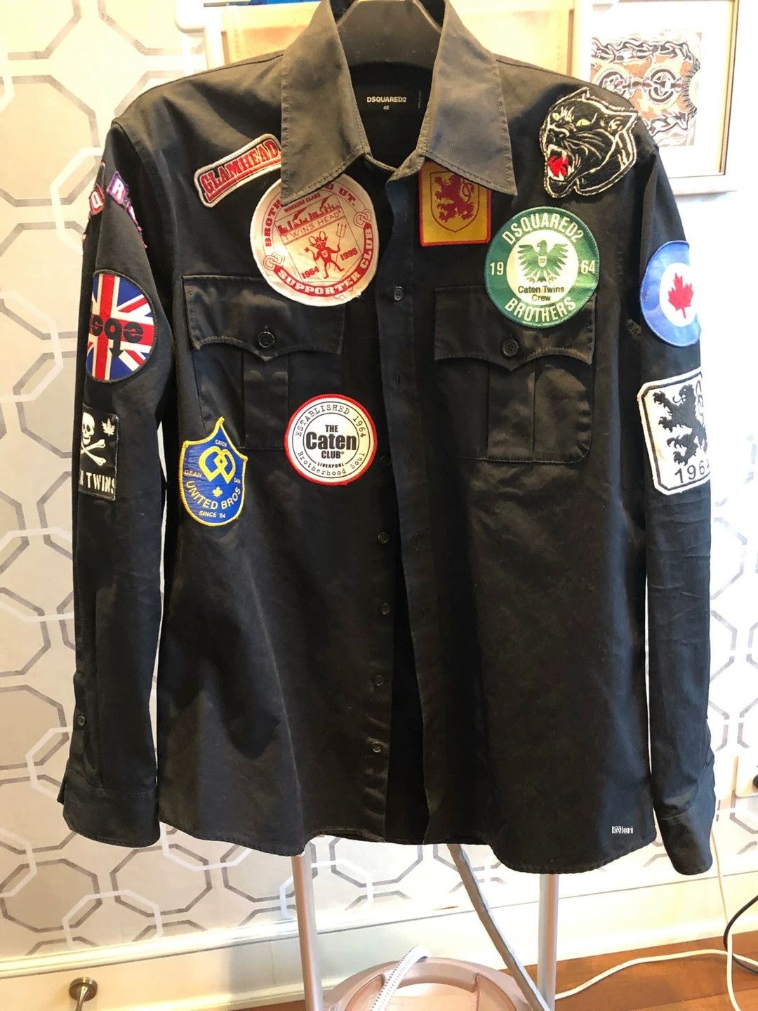 Dsquared2 Dsquared2 Denim Badge Shirt Jacket Size US M / EU 48-50 / 2 - 2 Thumbnail