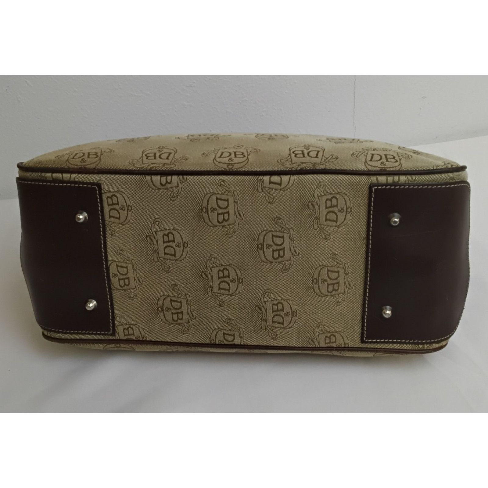 Dooney & Bourke Dooney & Bourke Jacquard Satchel Bag Brown DB Logo Canvas Size ONE SIZE - 7 Thumbnail