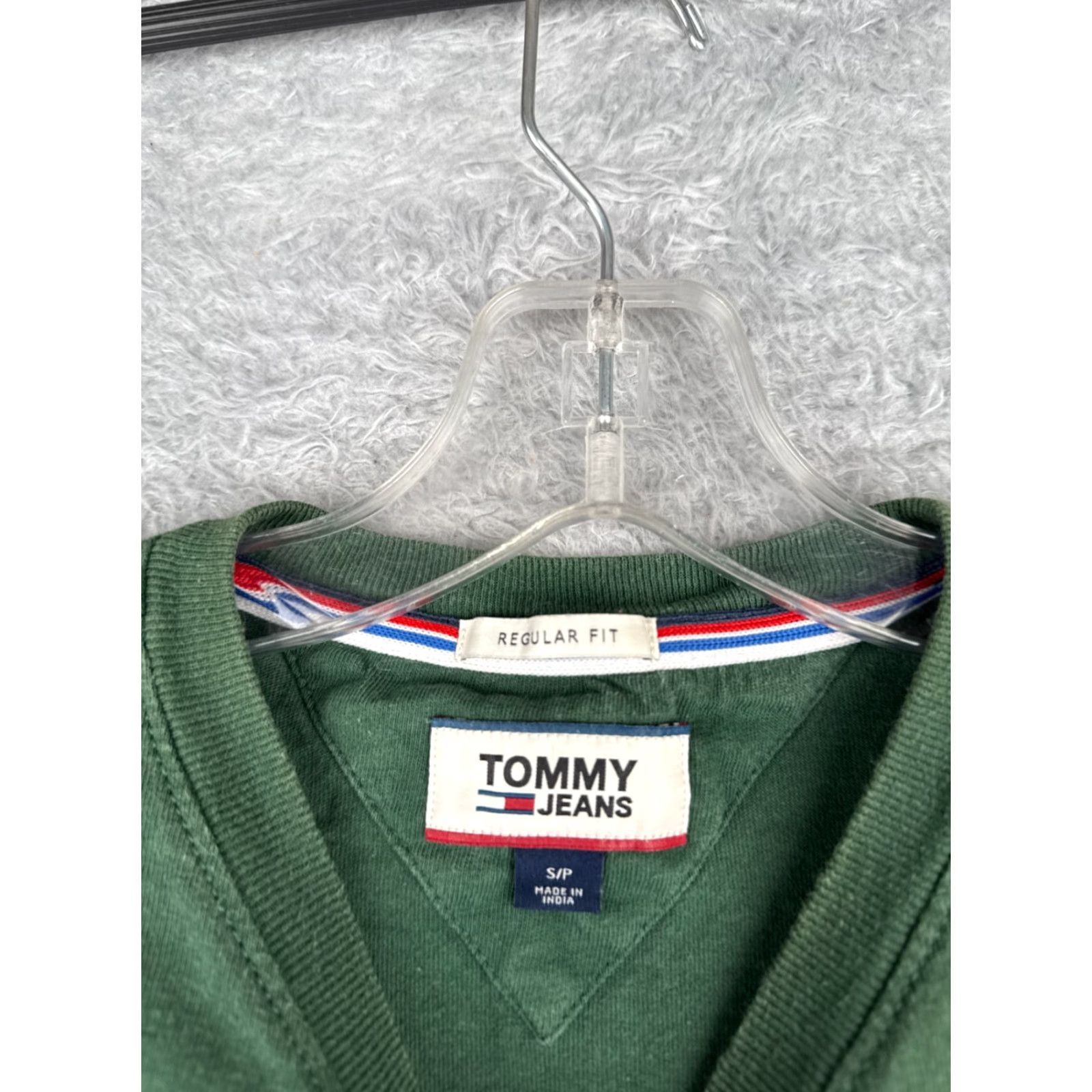 Tommy Hilfiger Tommy Hilfiger Jeans Shirt Adult Small Green Short Sleeve Crew Neck 100% Cotton Size US S / EU 44-46 / 1 - 7 Thumbnail
