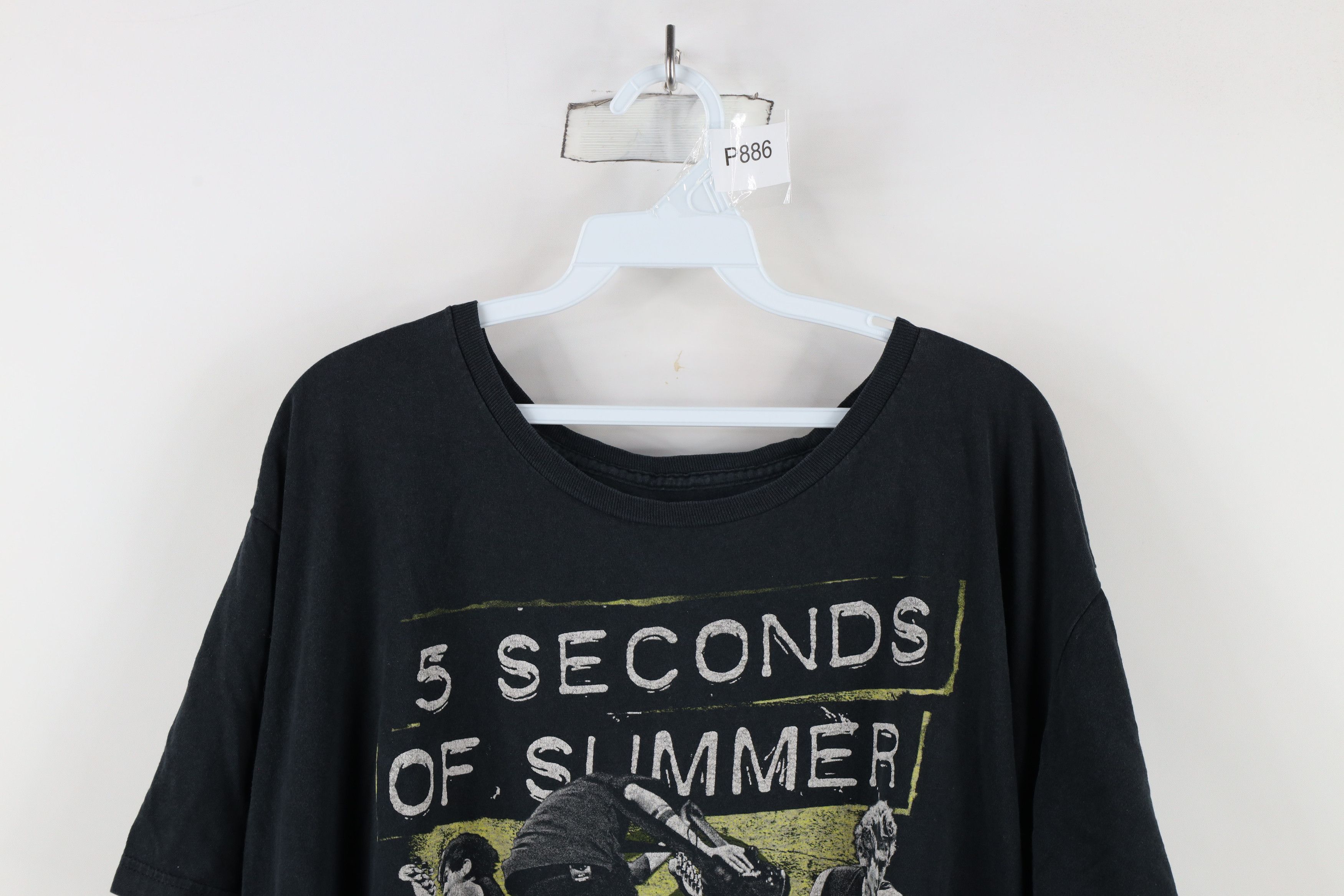 Vintage Retro 5 Seconds Of Summer Band Tour T-Shirt Black Cotton Size US XXL / EU 58 / 5 - 2 Thumbnail