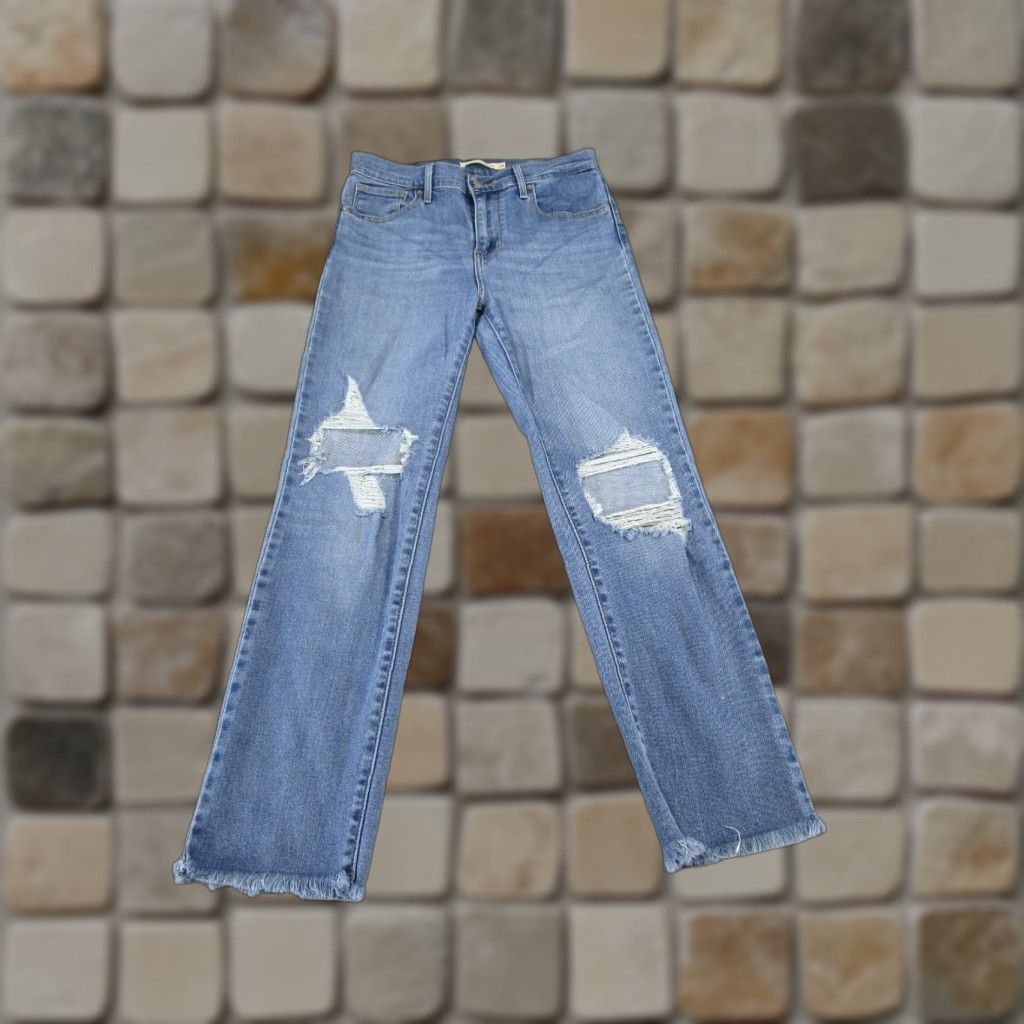 Levi's Levi's 724 Jeans Womens Regular Size 26 High Rise Straight Light Wash Denim Ripped Size 26" / US 2 / IT 38 - 1 Thumbnail