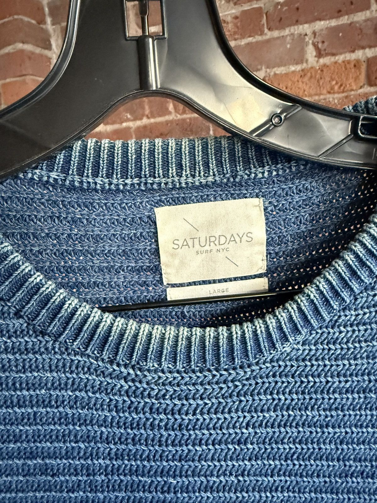 Saturdays NYC Saturdays cotton wide-weave crew neck Size US L / EU 52-54 / 3 - 2 Thumbnail