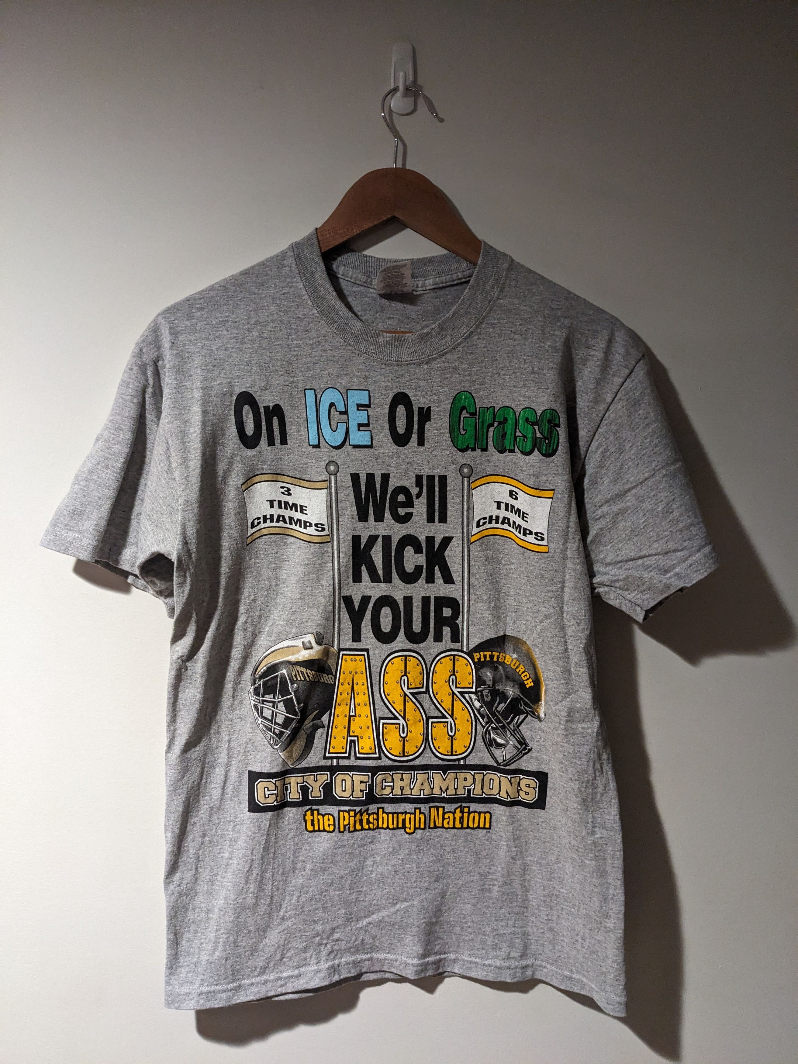 Vintage Vintage Y2K Pittsburgh Steelers Pittsburgh Penguins T-Shirt Size US M / EU 48-50 / 2 - 1 Thumbnail