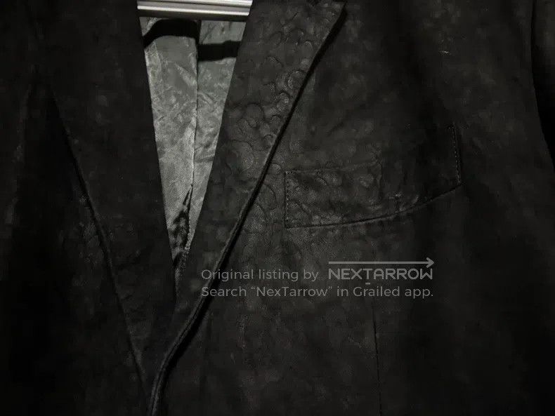 Helmut Lang Helmut Lang size L Showpiece Lamb Leather Patterned Blazer Size 38R - 2 Thumbnail
