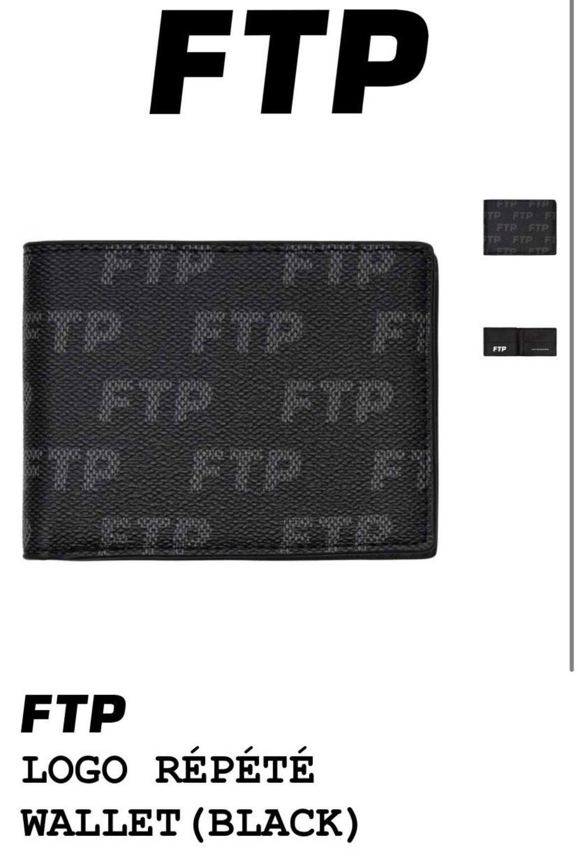 Fuck The Population FTP Logo Repete Wallet Brown and Black Size ONE SIZE - 2 Thumbnail