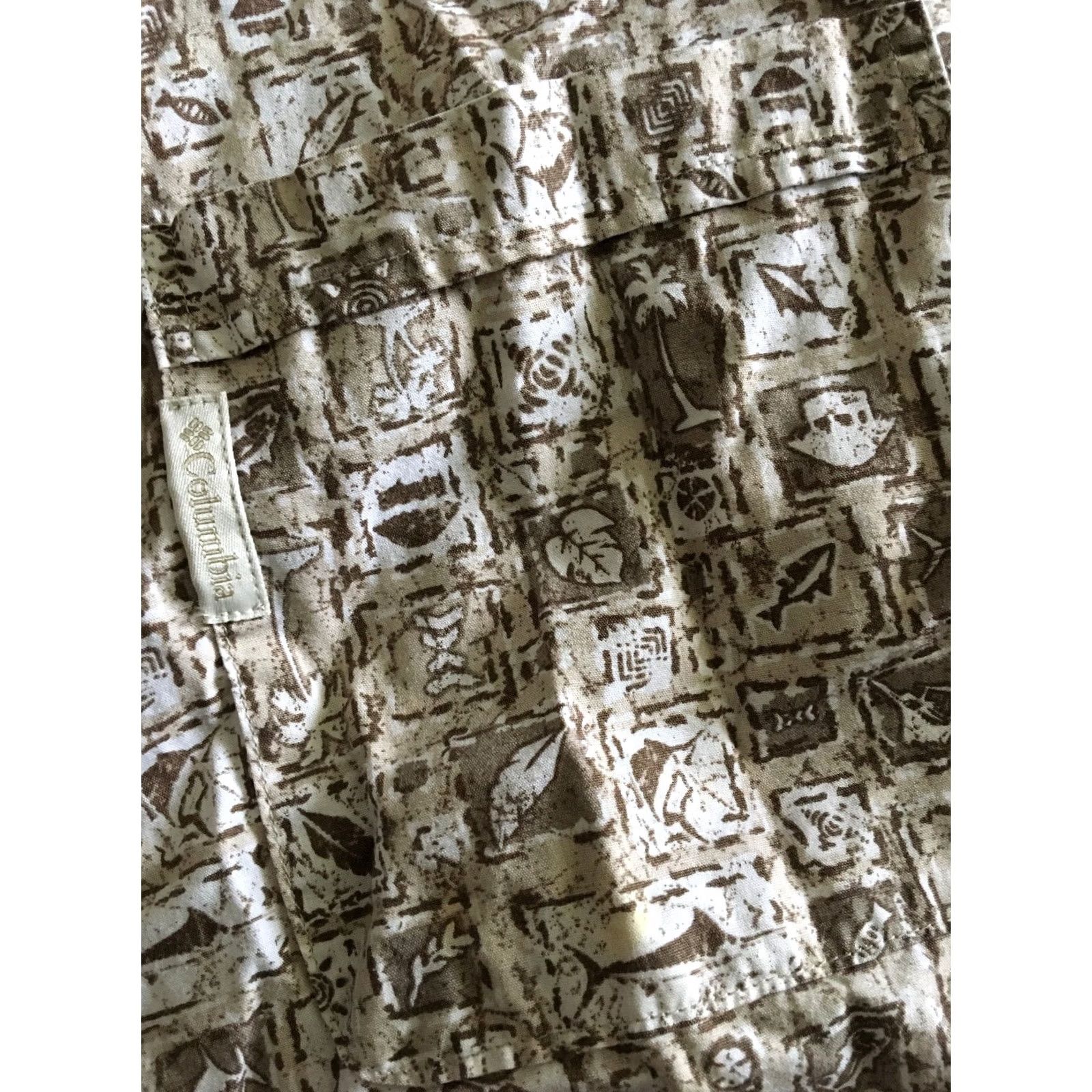 Vintage Columbia Sportswear Shirt Men Button-Down Collar Fish Print Cotton Fishing Tan L Size US L / EU 52-54 / 3 - 3 Thumbnail