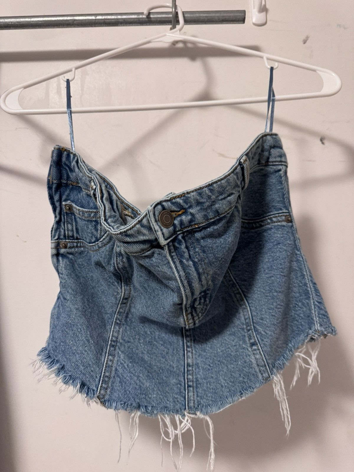 Zara Denim Tube Top Size S / US 4 / IT 40 - 1 Thumbnail