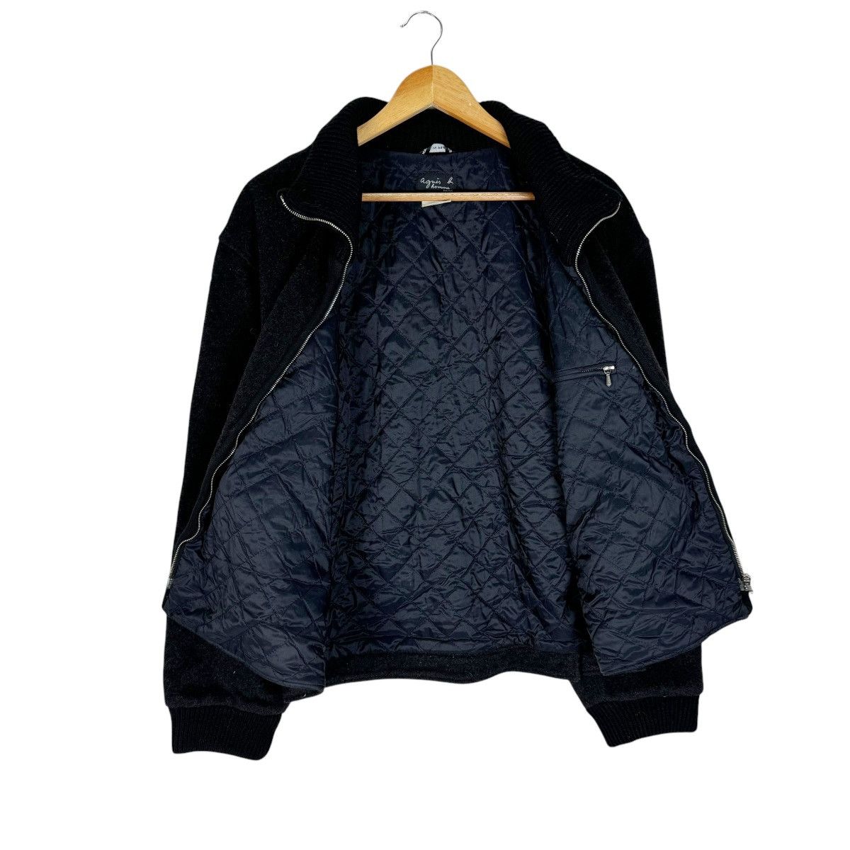 agnes b. ☀️AGNES B PARIS HOMME LAMBSWOOL BOMBER. JACKET Size US L / EU 52-54 / 3 - 8 Thumbnail