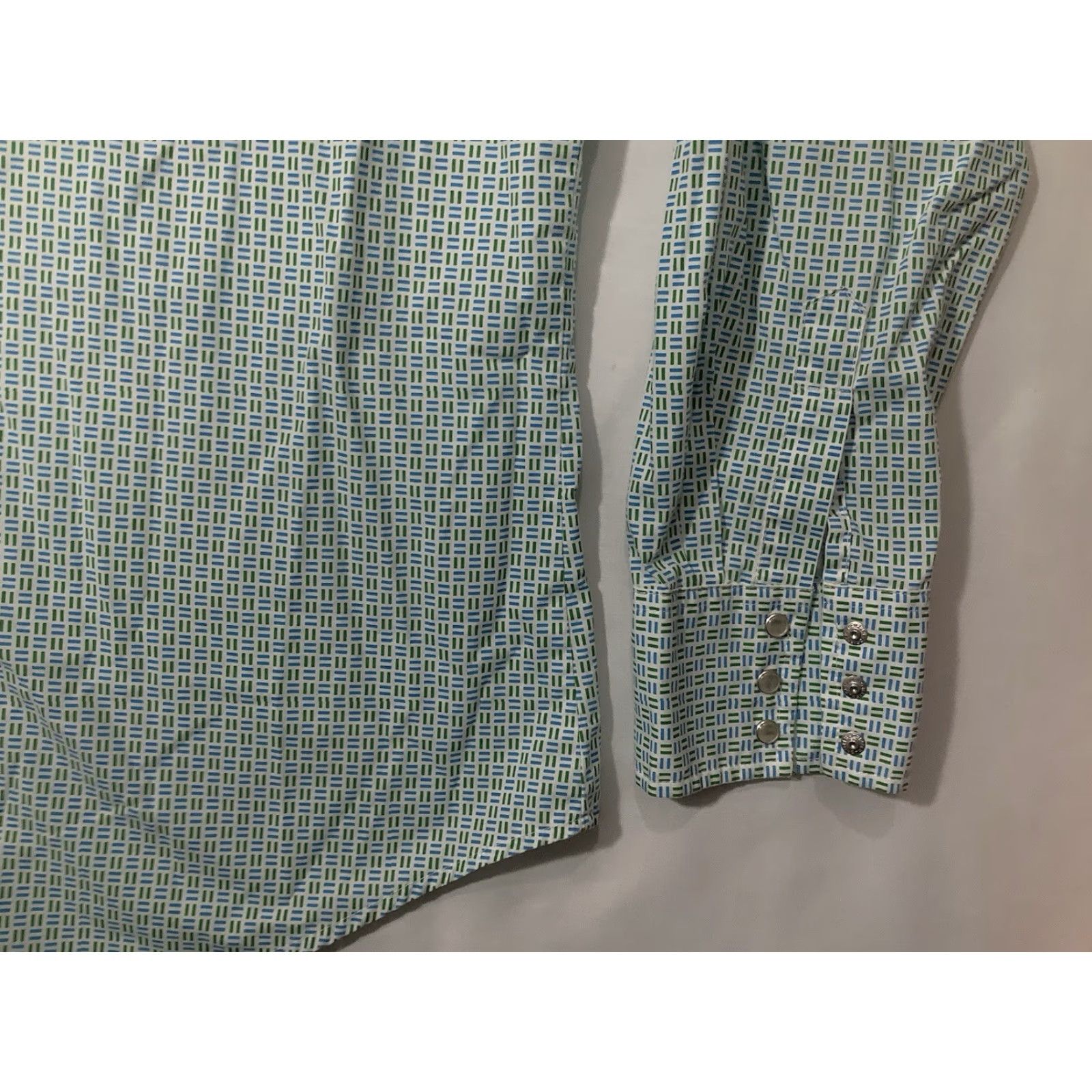 Wrangler Wrangler Shirt Western Multicolor XL Long Sleeve Button-Up Mens Size XL Long Sleeve Pearl Snap Geometric Pattern Size US XL / EU 56 / 4 - 5 Thumbnail