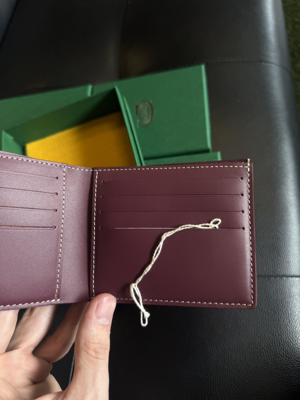 Goyard GOYARD Burgundy BI Fold Wallet NEW W BOX Authentic Size ONE SIZE - 8 Thumbnail