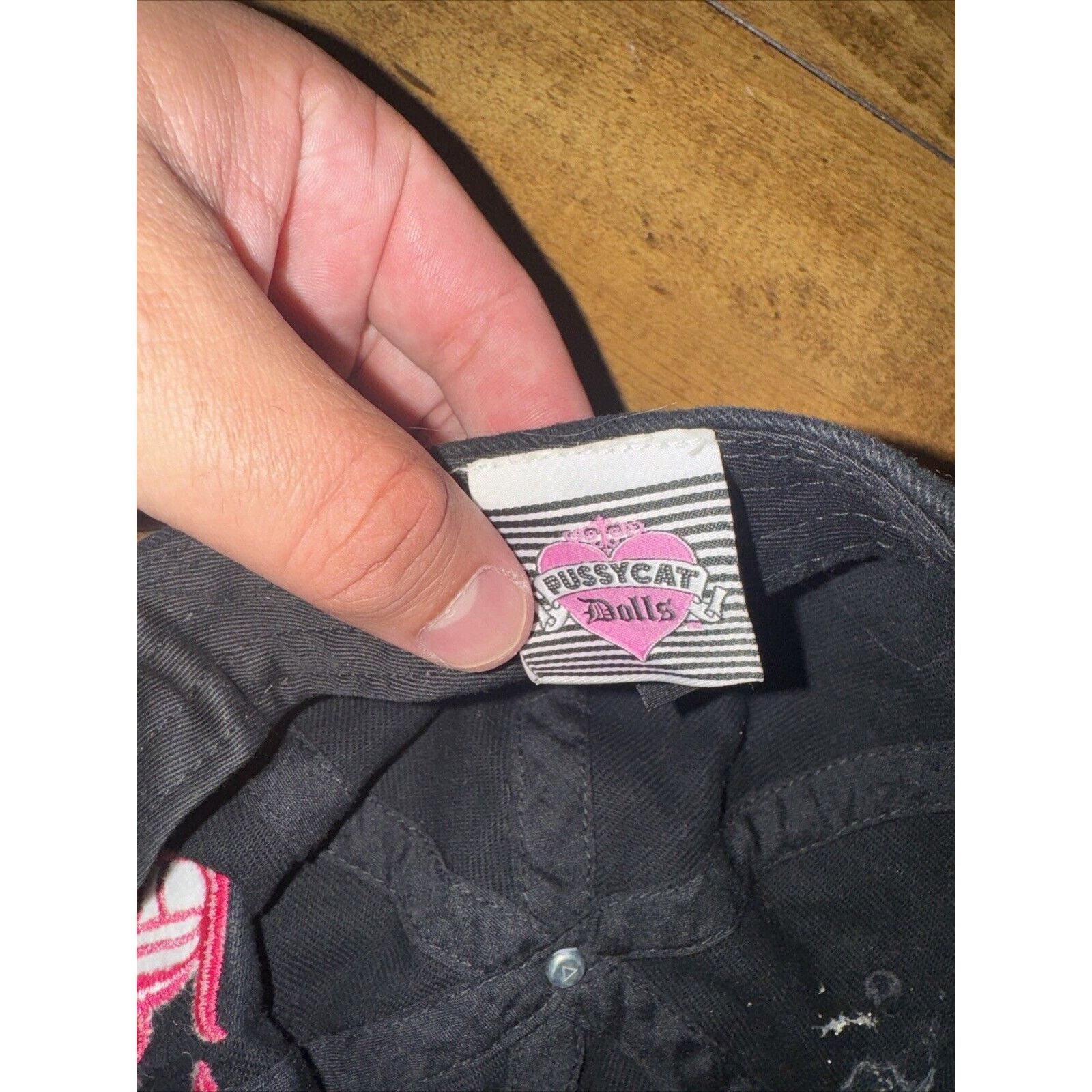 Vintage Pussy Cat Dolls Adjustable Strap back Hat Black Size ONE SIZE - 3 Thumbnail