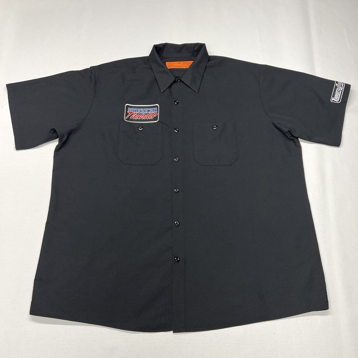 Red Kap × Vintage American Thunder Button Up Shirt Black Throttle Threads Work Size US XXL / EU 58 / 5 - 2 Thumbnail
