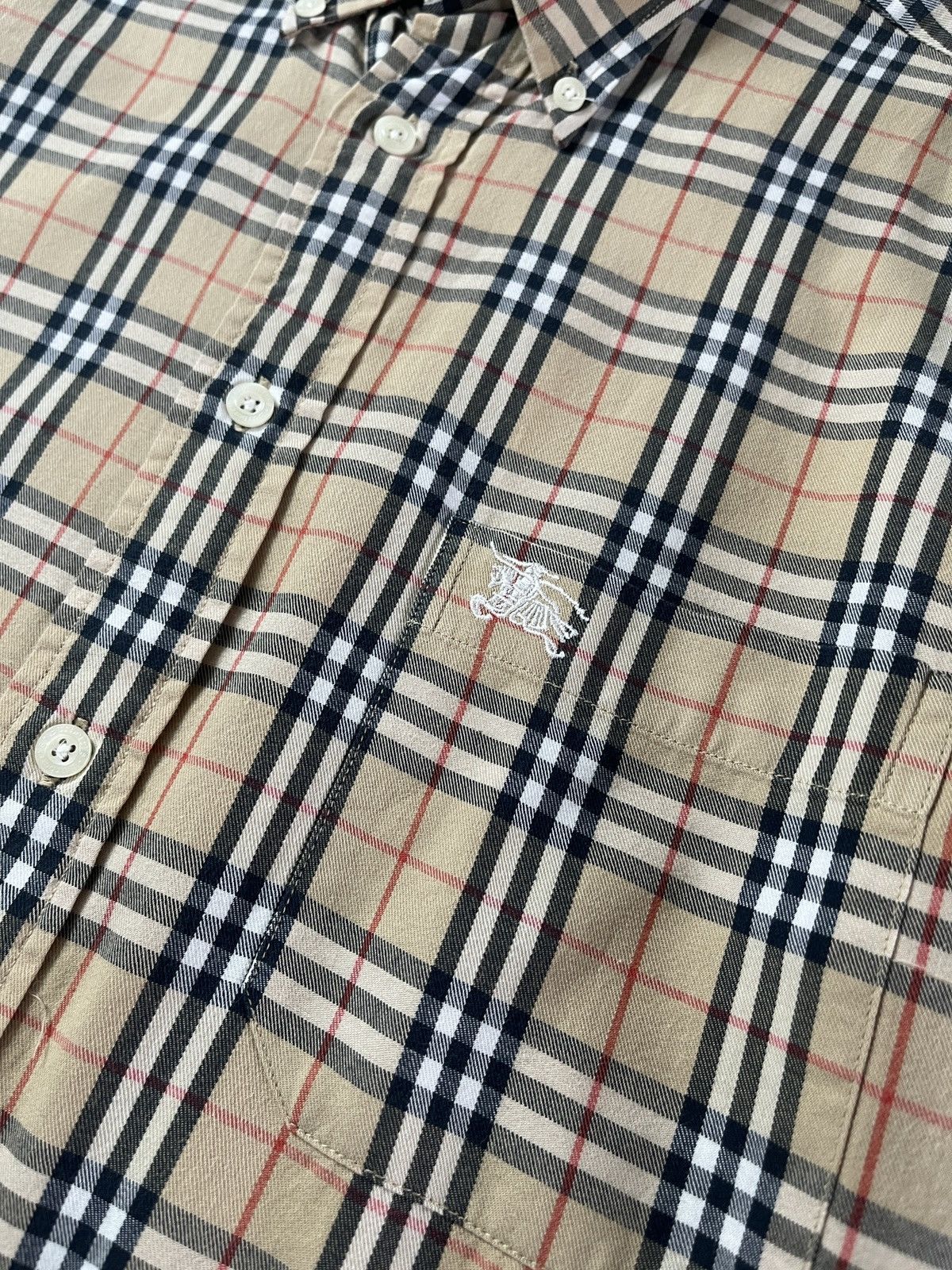 Burberry Vintage Burberry Nova Check Long Sleeve Button Down Shirt Size US L / EU 52-54 / 3 - 3 Thumbnail