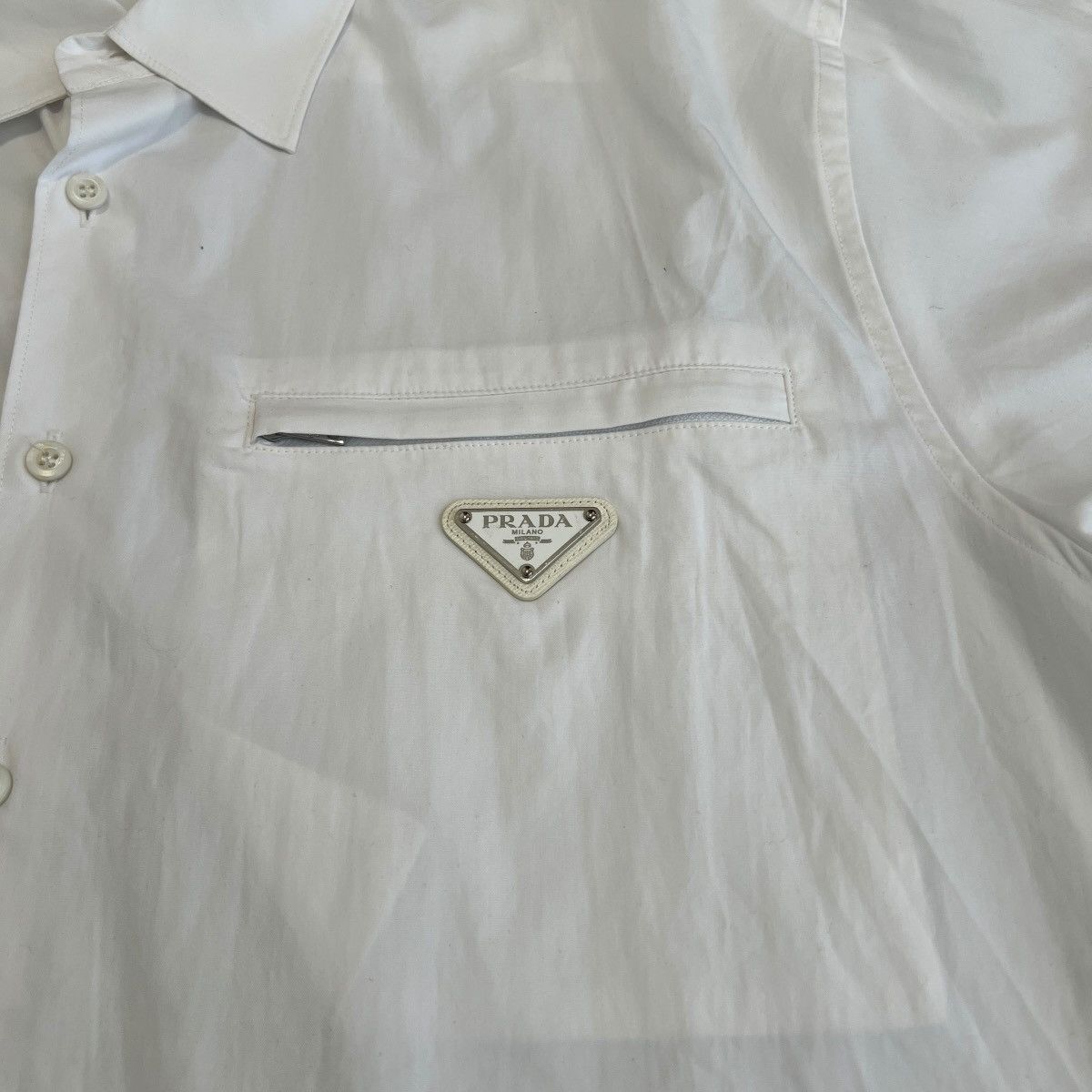Prada PRADA 2025SS White Short Sleeve Cotton Shirt M Size US M / EU 48-50 / 2 - 3 Thumbnail