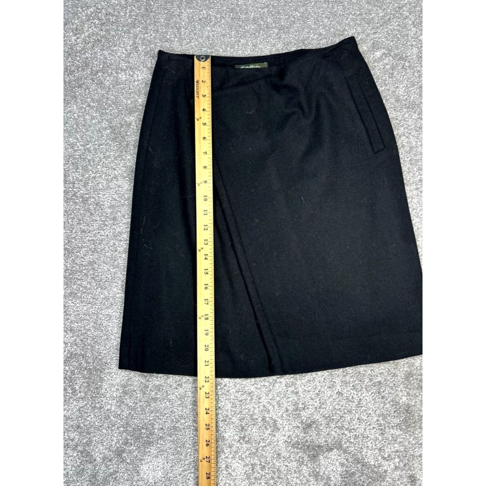 Eddie Bauer Eddie Bauer Womens Skirt Black A Line Wool Lined Size 4 The Original Outfitter Size 27" / US 4 / IT 40 - 4 Thumbnail