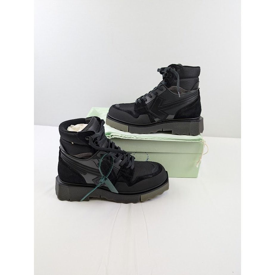 Off-White o1rshd1 Hiking Sponge Sneaker Boots in Black / Khaki Size US 9 / EU 42 - 20 Thumbnail