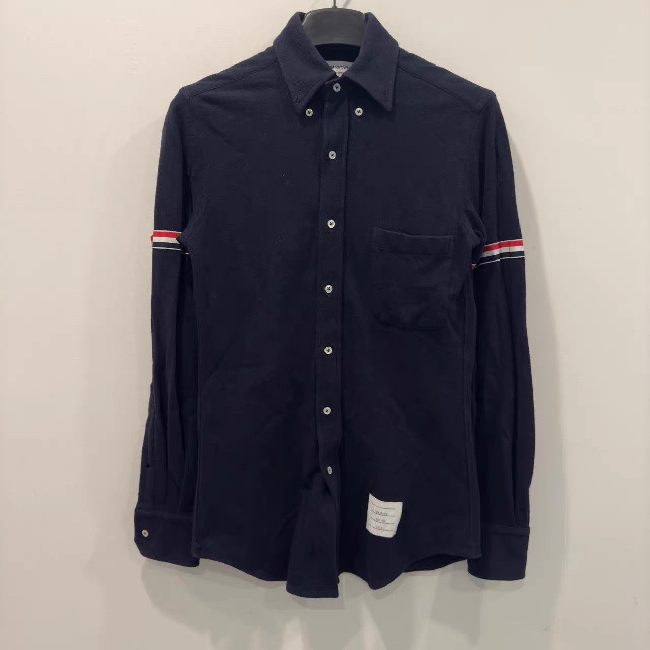 Thom Browne Thom Browne Waffle Double Sleeve Logo Shirt K28 Size US XS / EU 42 / 0 - 1 Thumbnail
