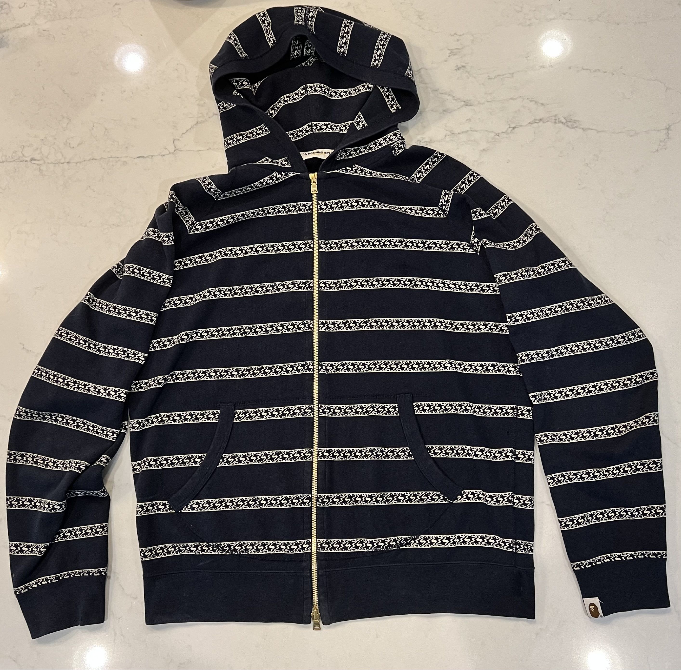 Bape Bapesta Stripe Hoodie Size US M / EU 48-50 / 2 - 1 Thumbnail