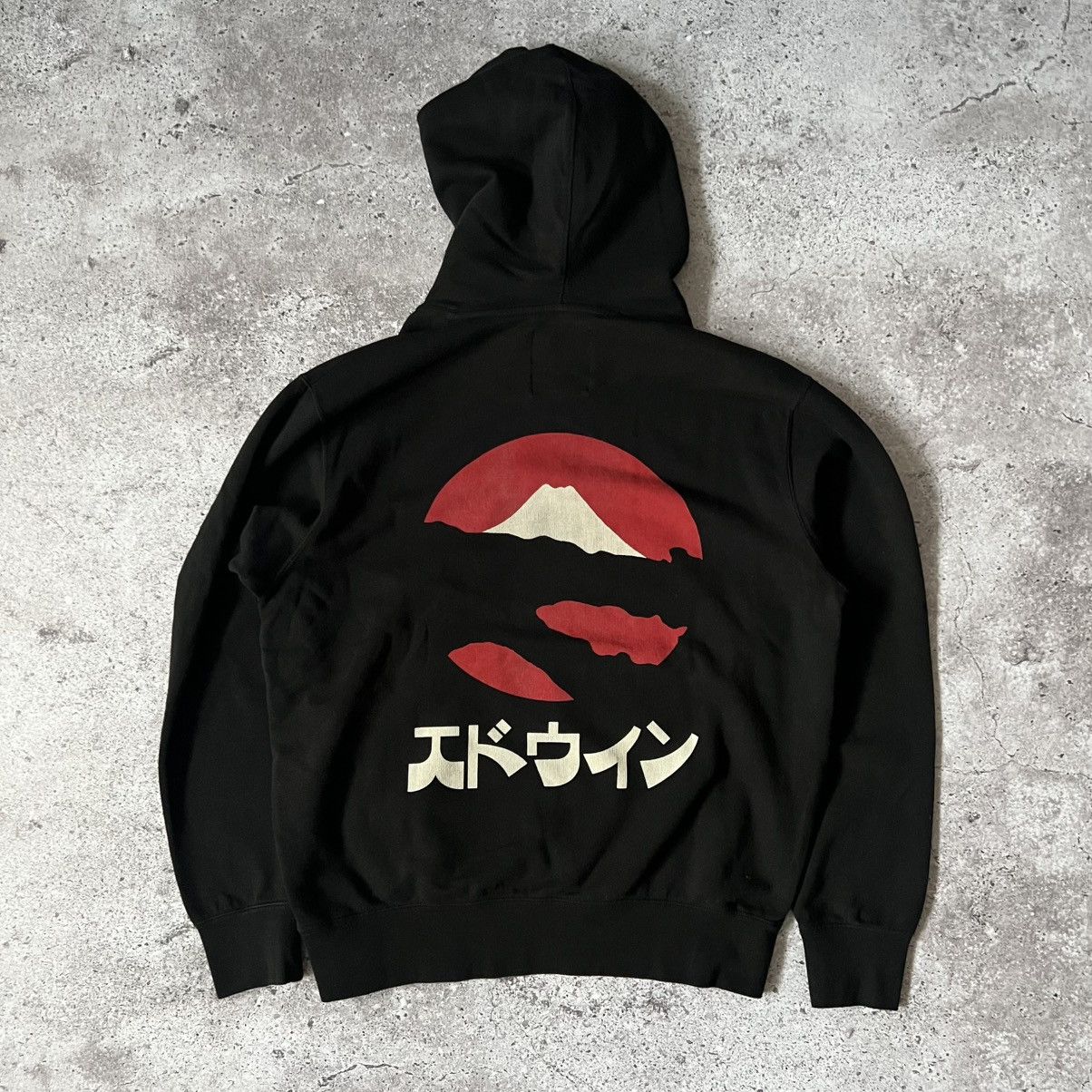 Edwin Edwin Japan Kamifuji Hoodie Black Men’s S Oversized Size US S / EU 44-46 / 1 - 1 Thumbnail