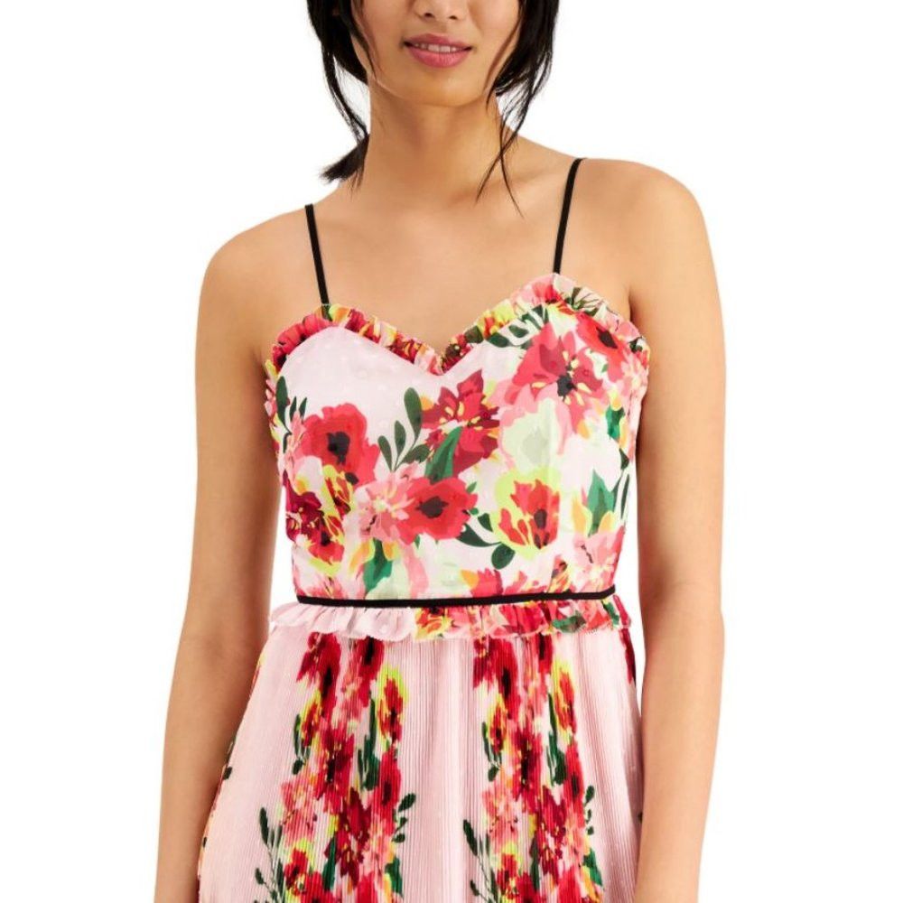 Anthropologie NWT New Anthropologie Foxiedox Floral-Print Pleated Party D Size XS / US 0-2 / IT 36-38 - 2 Thumbnail