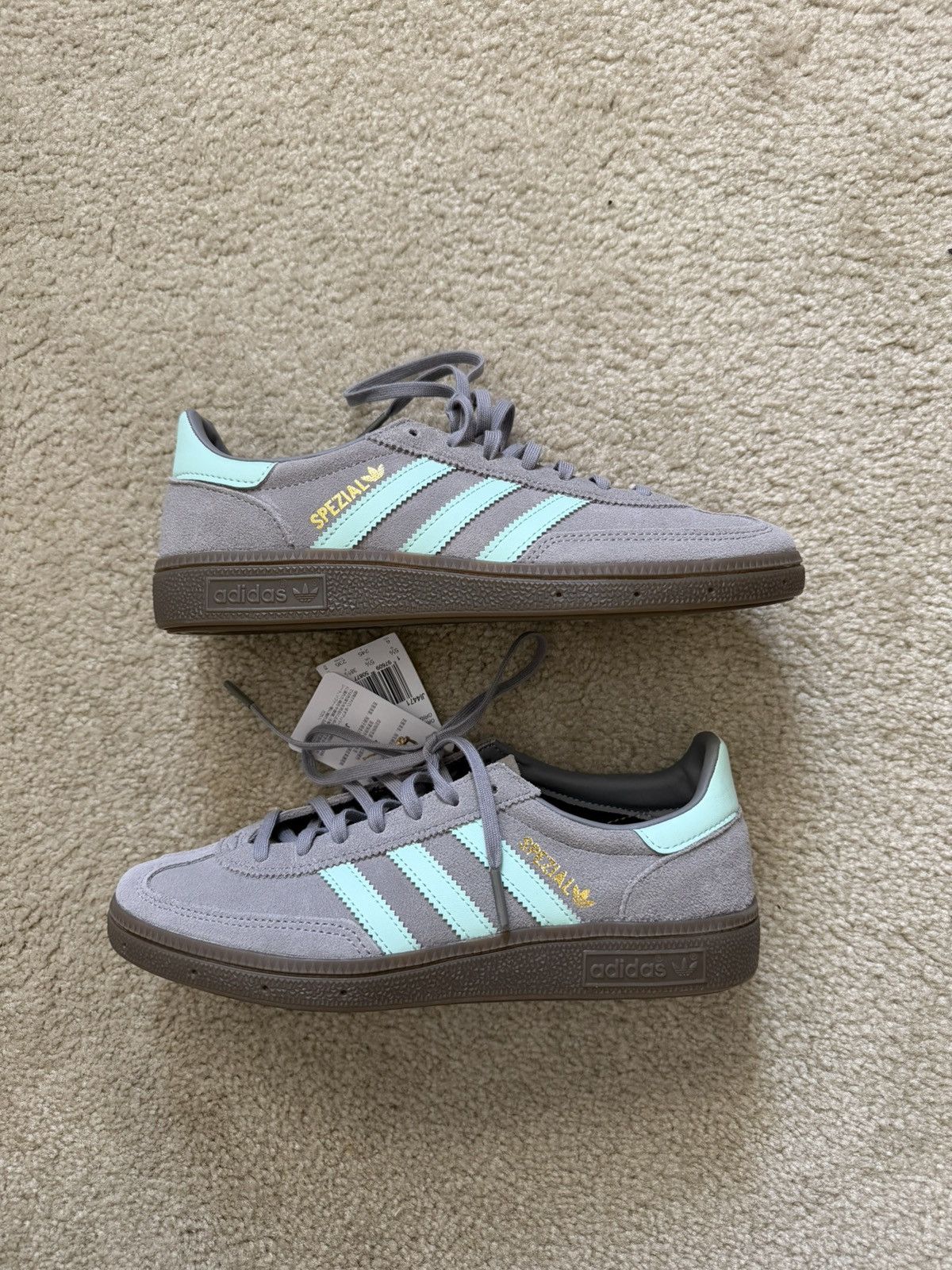 Adidas Adidas Spezial Men's Size 6 Grey Clean Mint Gum Suede No Box Size US 6 / EU 39 - 1 Thumbnail