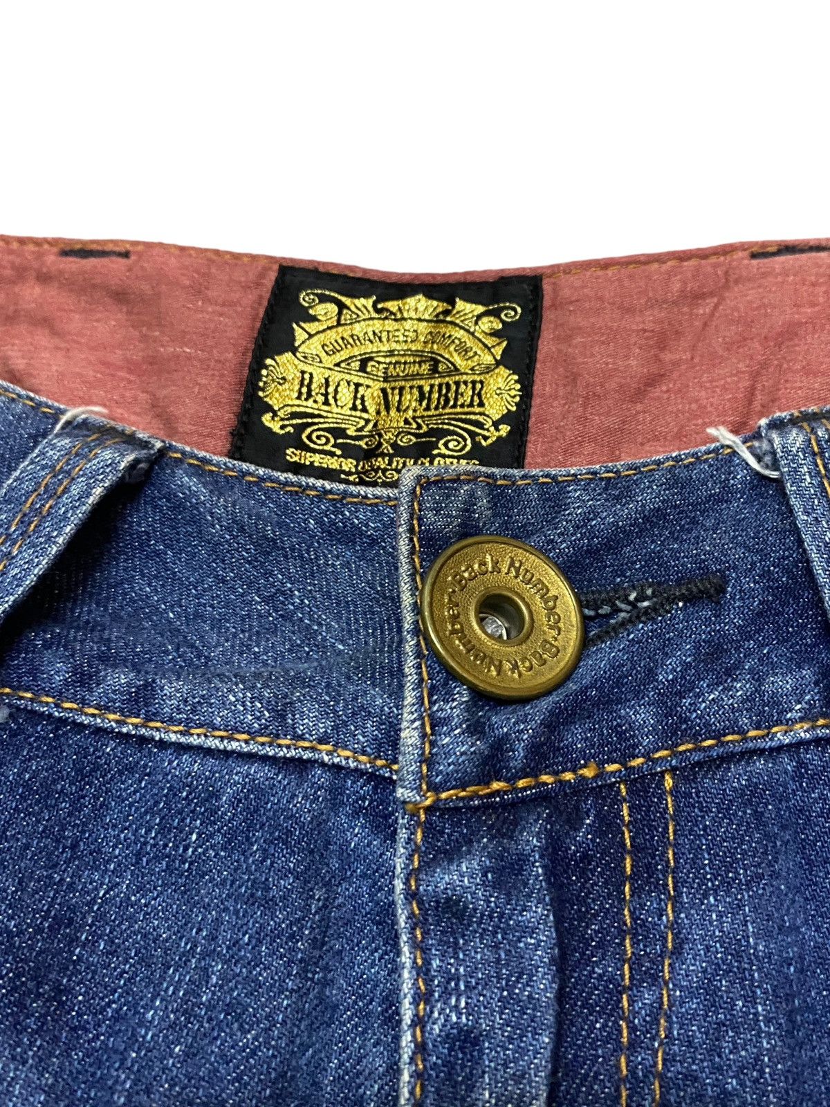 Le Grande Bleu (L.G.B.) Rare Design Vintage Brand Back Number Flared Jeans 2000s Size US 30 / EU 46 - 9 Thumbnail