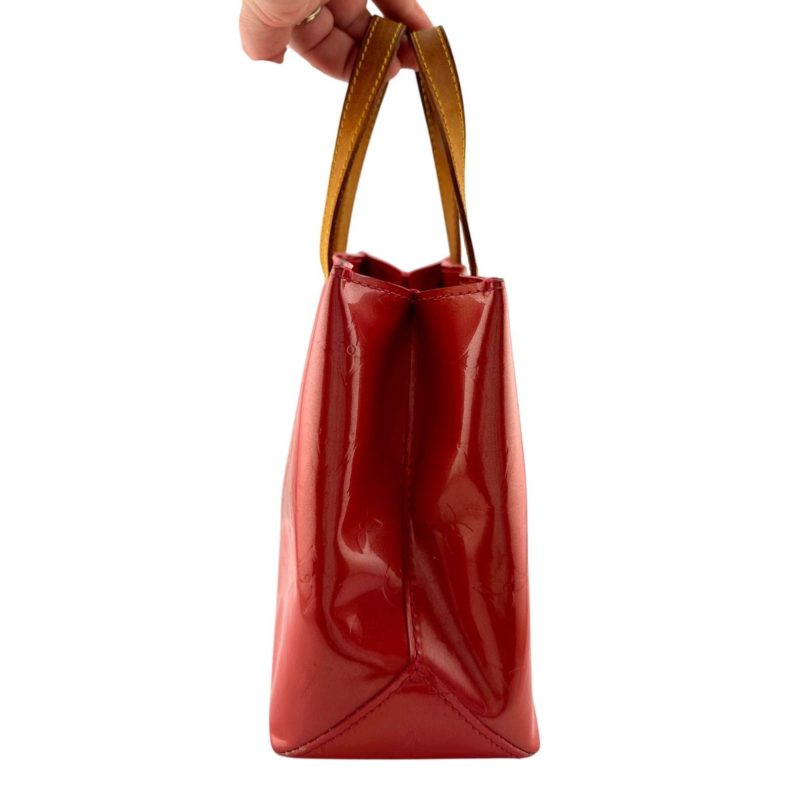 Louis Vuitton Louis Vuitton Monogram Vernis Reade PM Hand Bag - Red M91088 Size ONE SIZE - 11 Thumbnail
